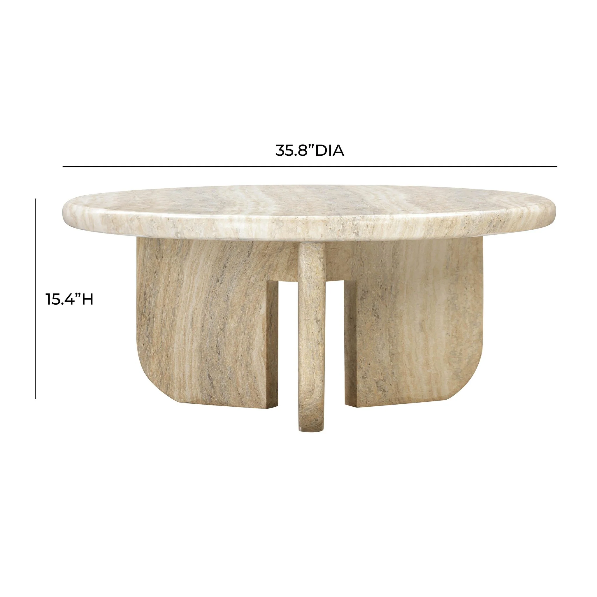 Patrizia Concrete Round Coffee Table - Image 8