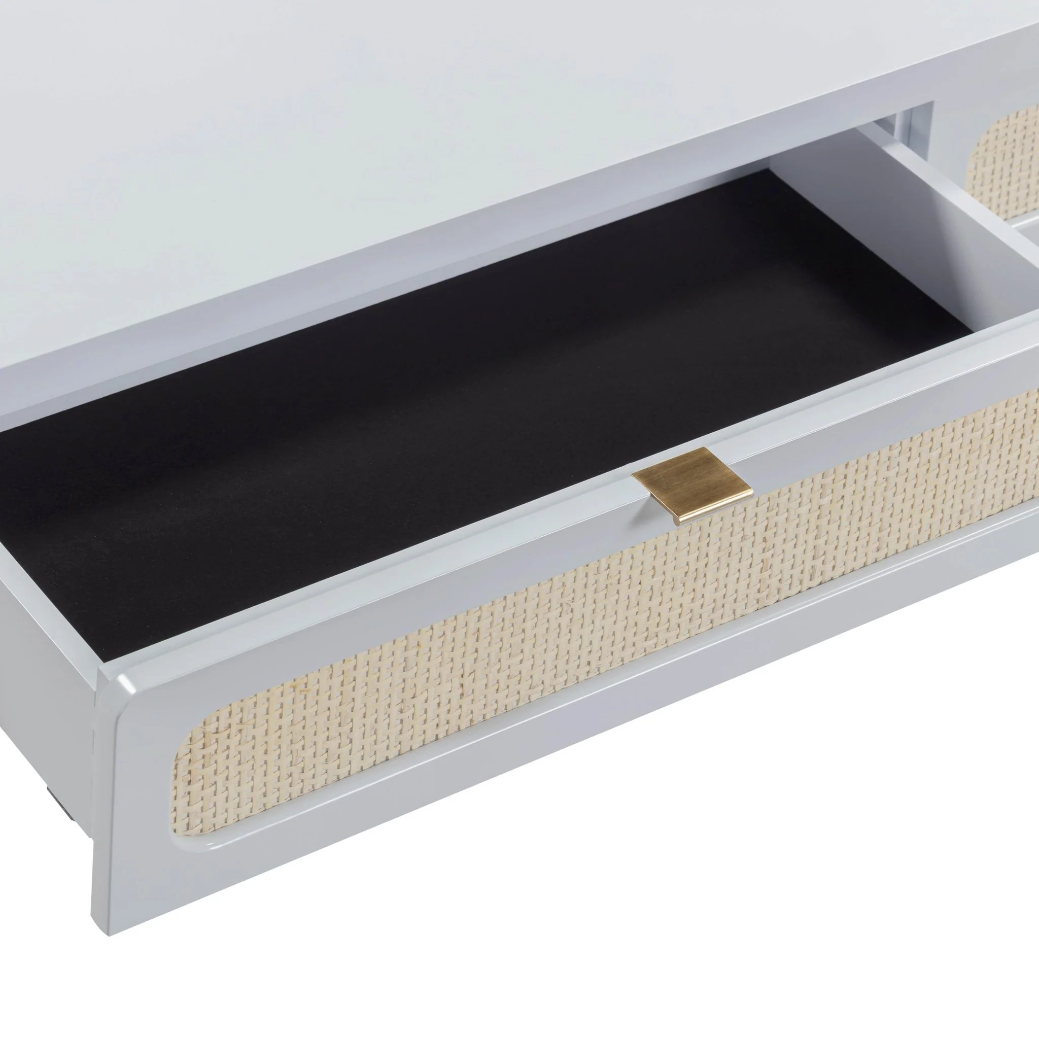 Patty Pastel Blue Rattan Console Desk - Image 7