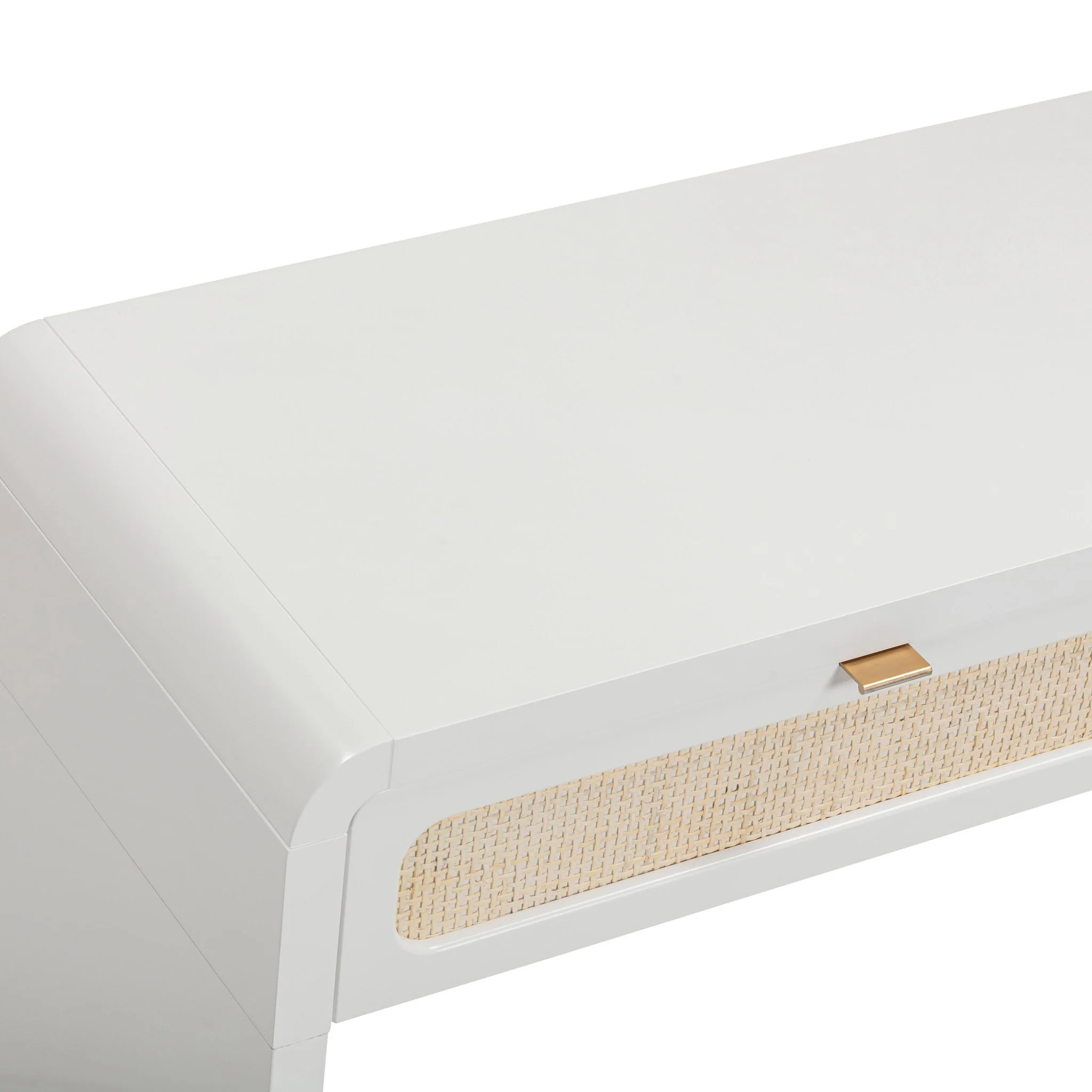 Patty White Rattan Console Desk - Image 8