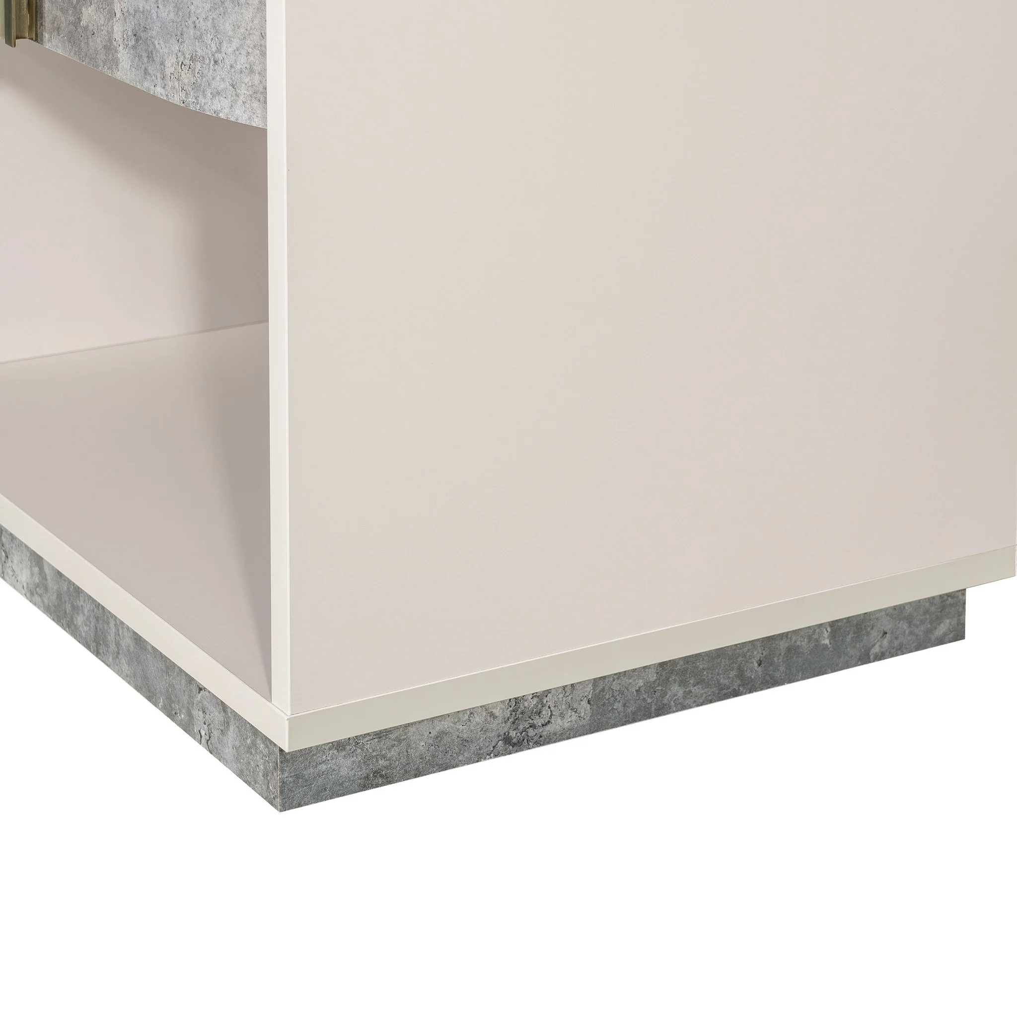 Pavira 1-Drawer Nightstand with LED Lights - Stone - Image 13