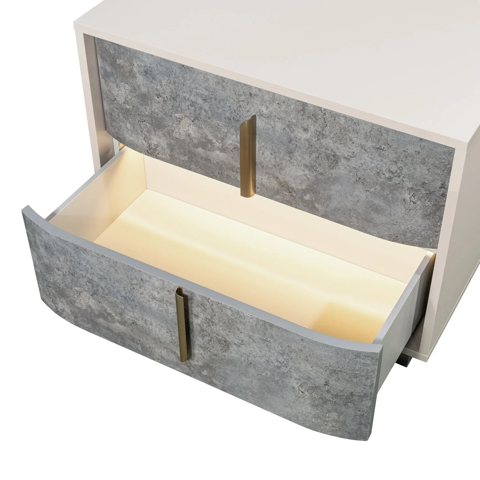 Pavira 2-Drawer Nightstand - Stone - Image 11