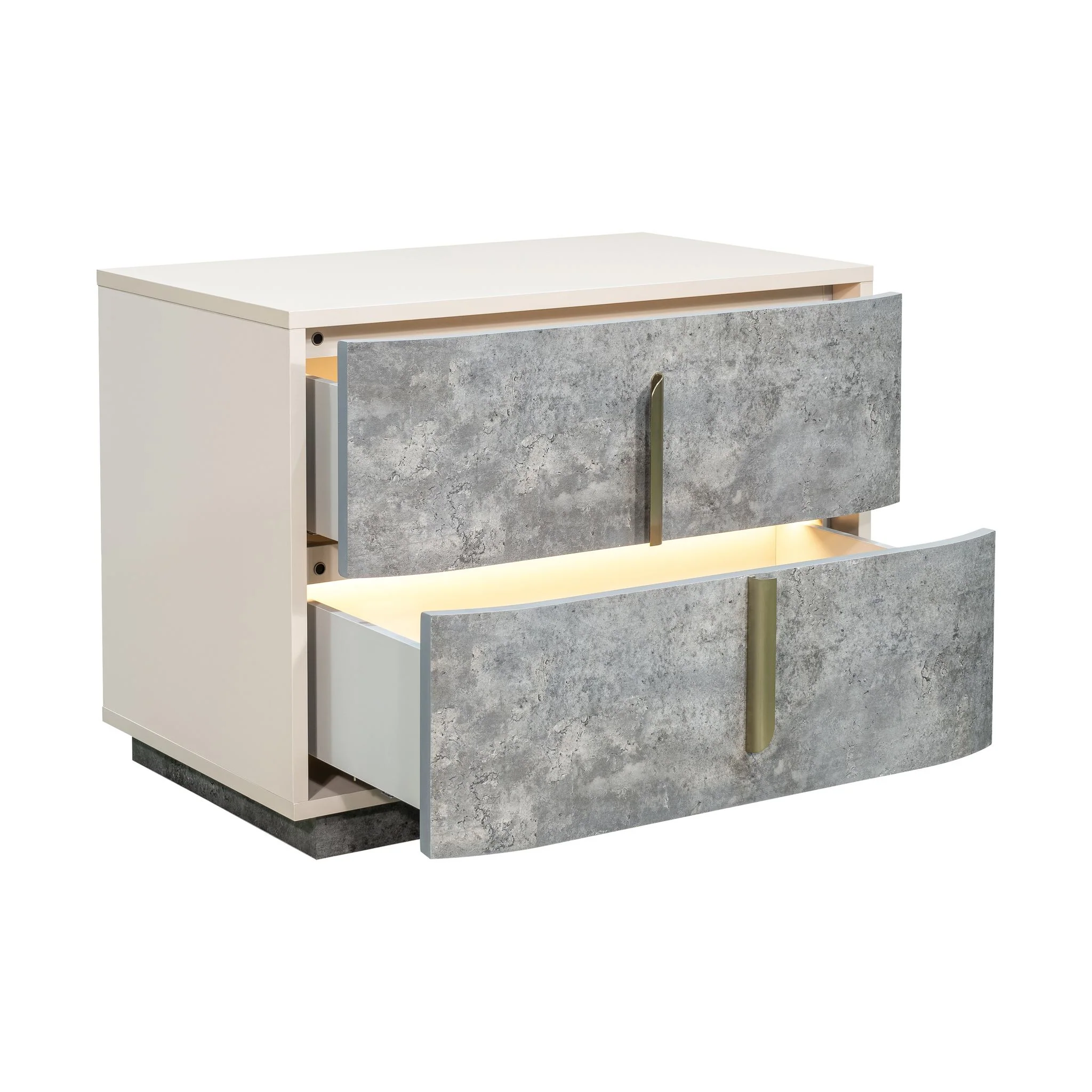 Pavira 2-Drawer Nightstand - Stone - Image 5