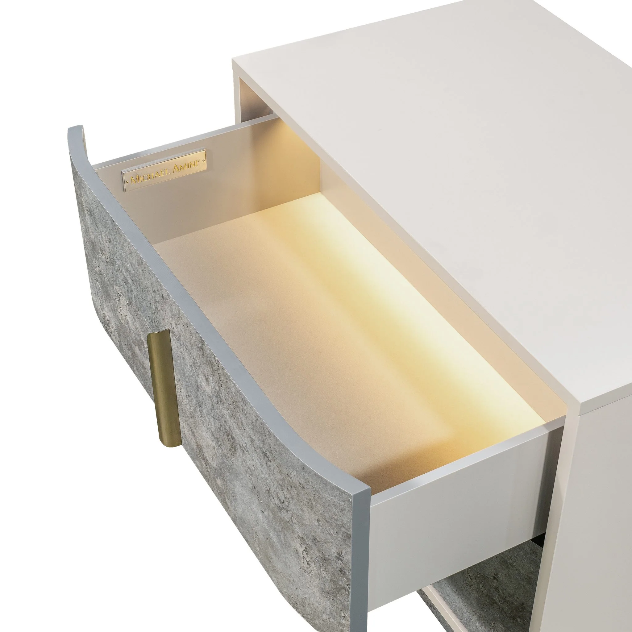 Pavira 2-Drawer Nightstand - Stone - Image 7