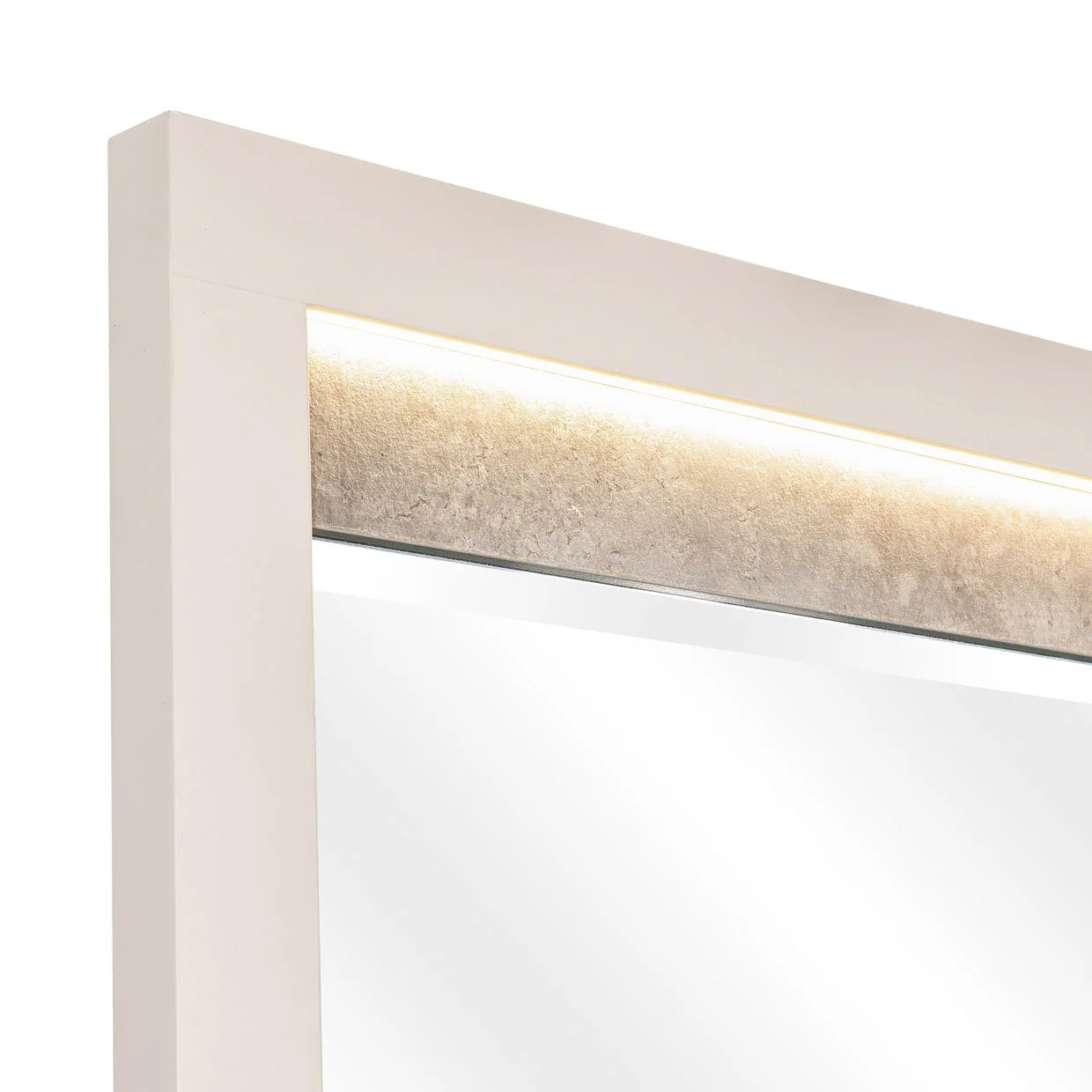 Pavira Dresser Mirror with LED Lights - Stone - Image 12
