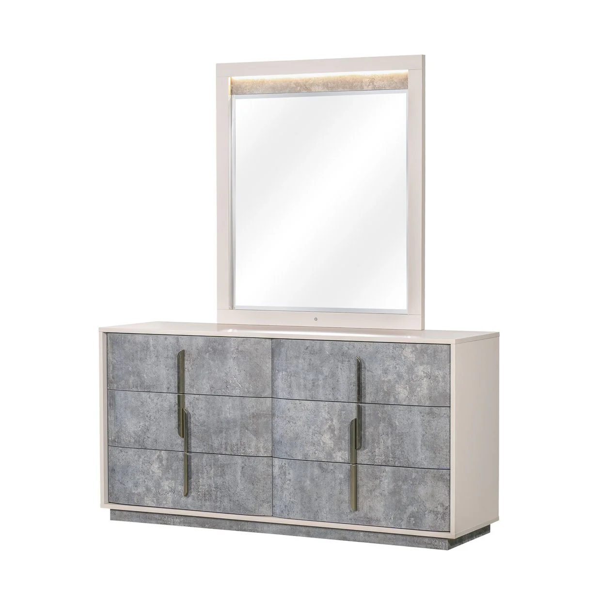 Pavira Dresser with Mirror - Stone - Image 4