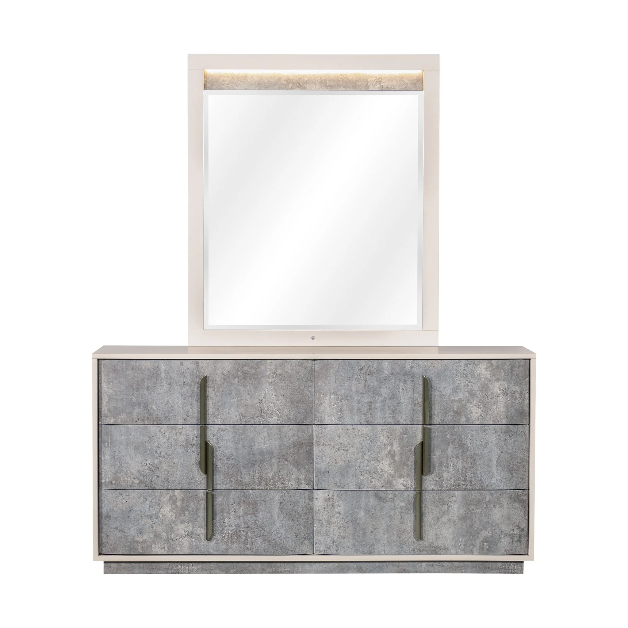 Pavira Dresser with Mirror - Stone - Image 5