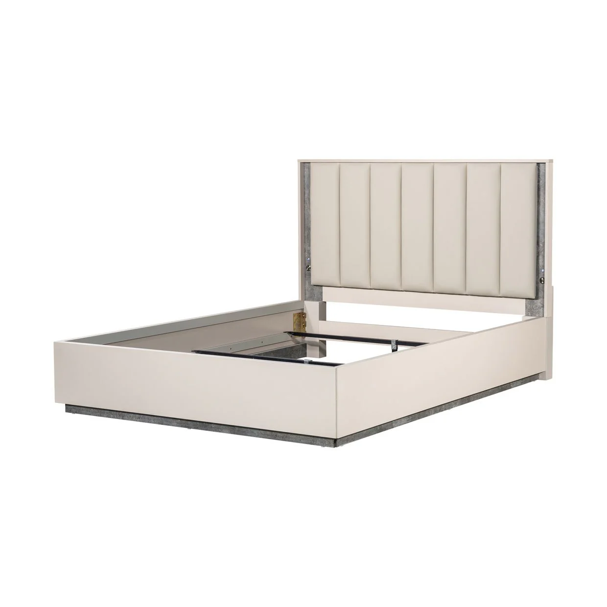 Pavira Queen Bed with LED Lights - Stone - Image 34
