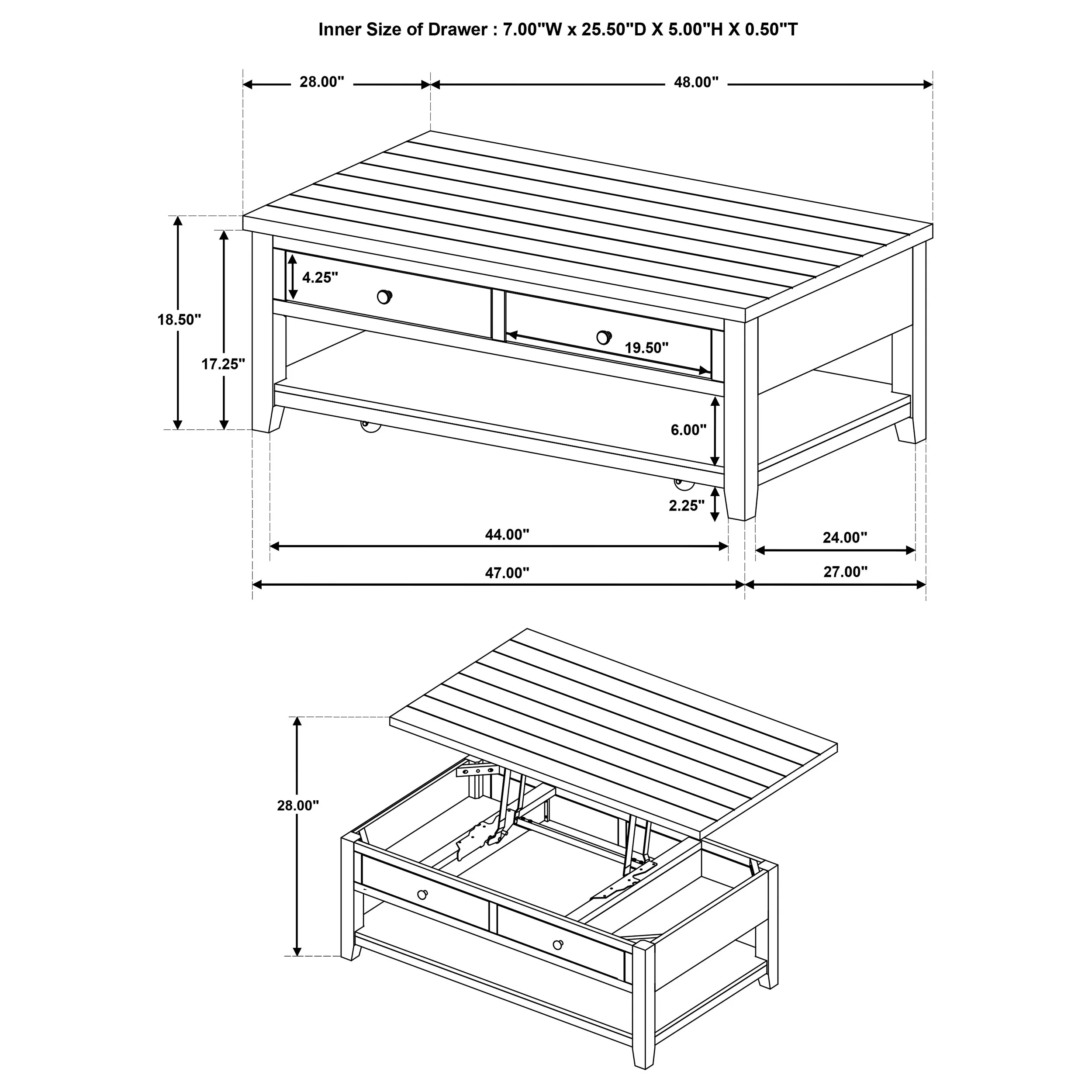 Payne Mobile Lift-Top Coffee Table - Image 11