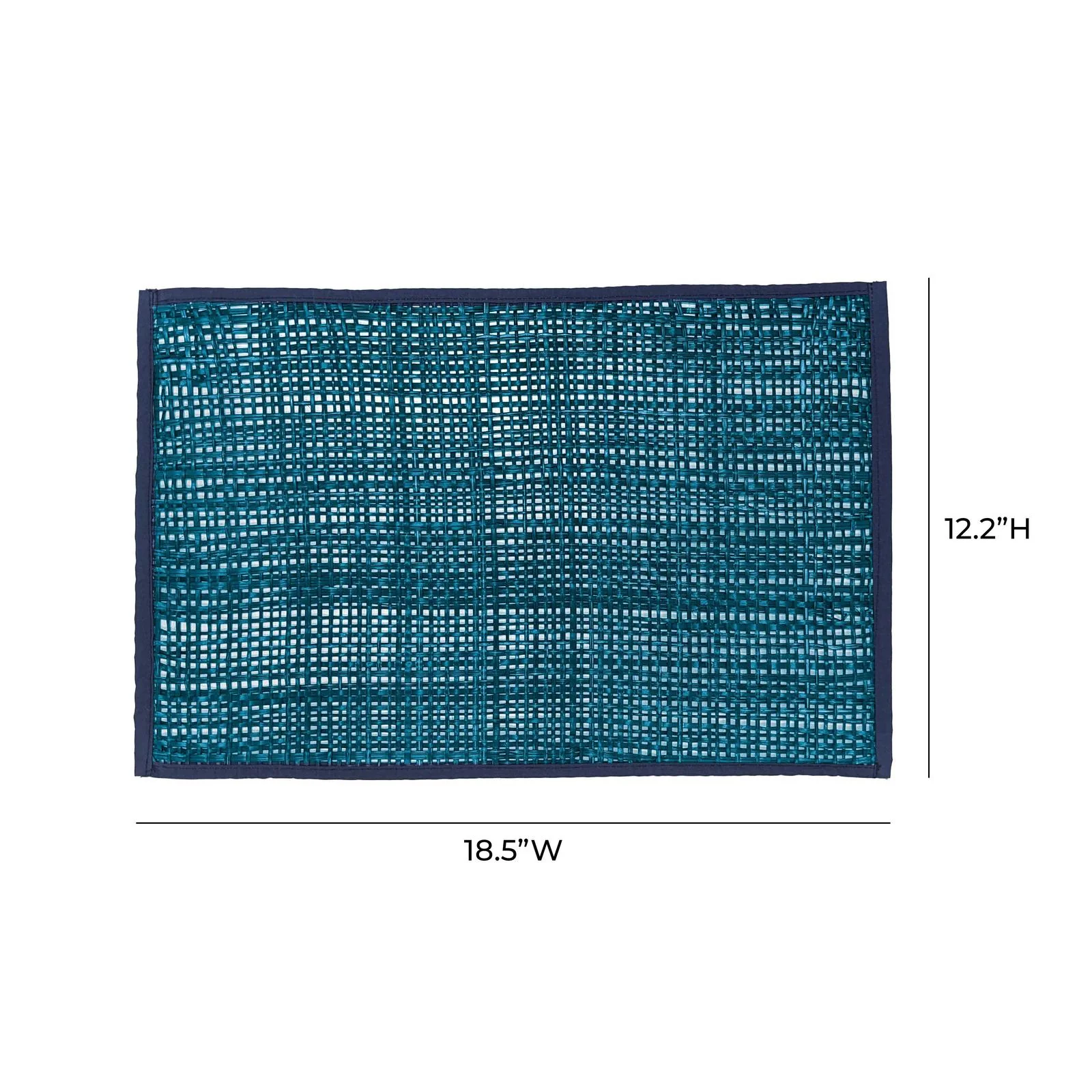 Peele Blue Seagrass Placemat - Set of 4 - Image 5