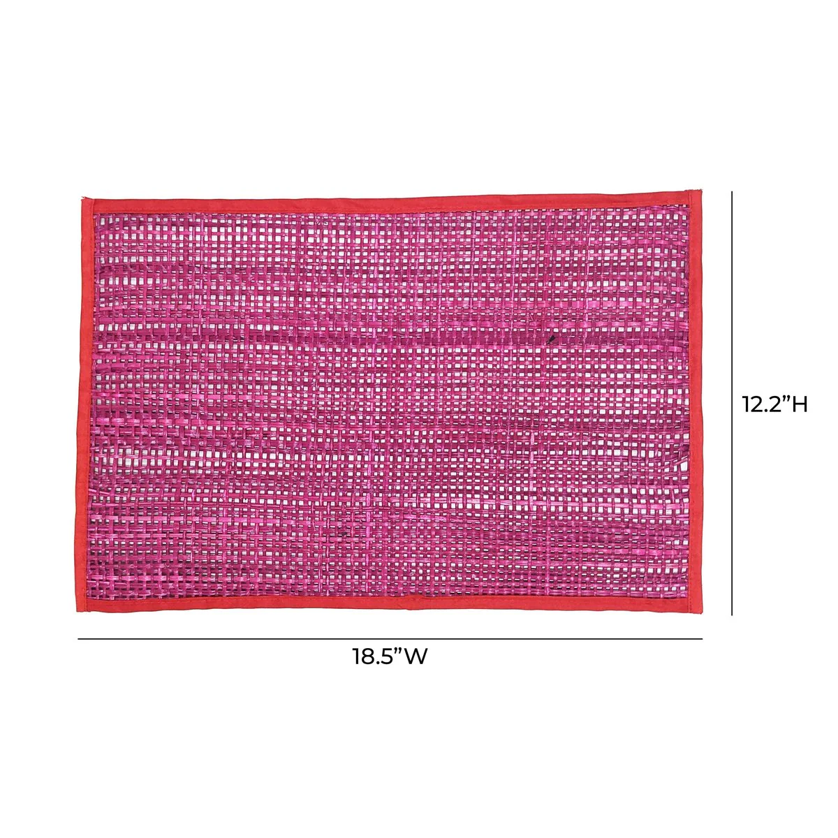 Peele Pink Seagrass Placemat - Set of 4 - Image 5