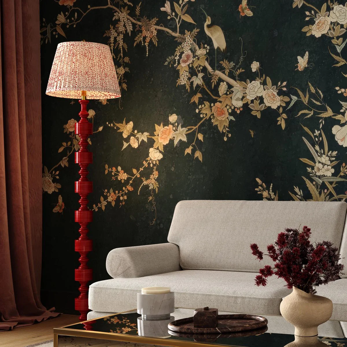 Peggy Pink Spotted Floor Lamp - Image 2