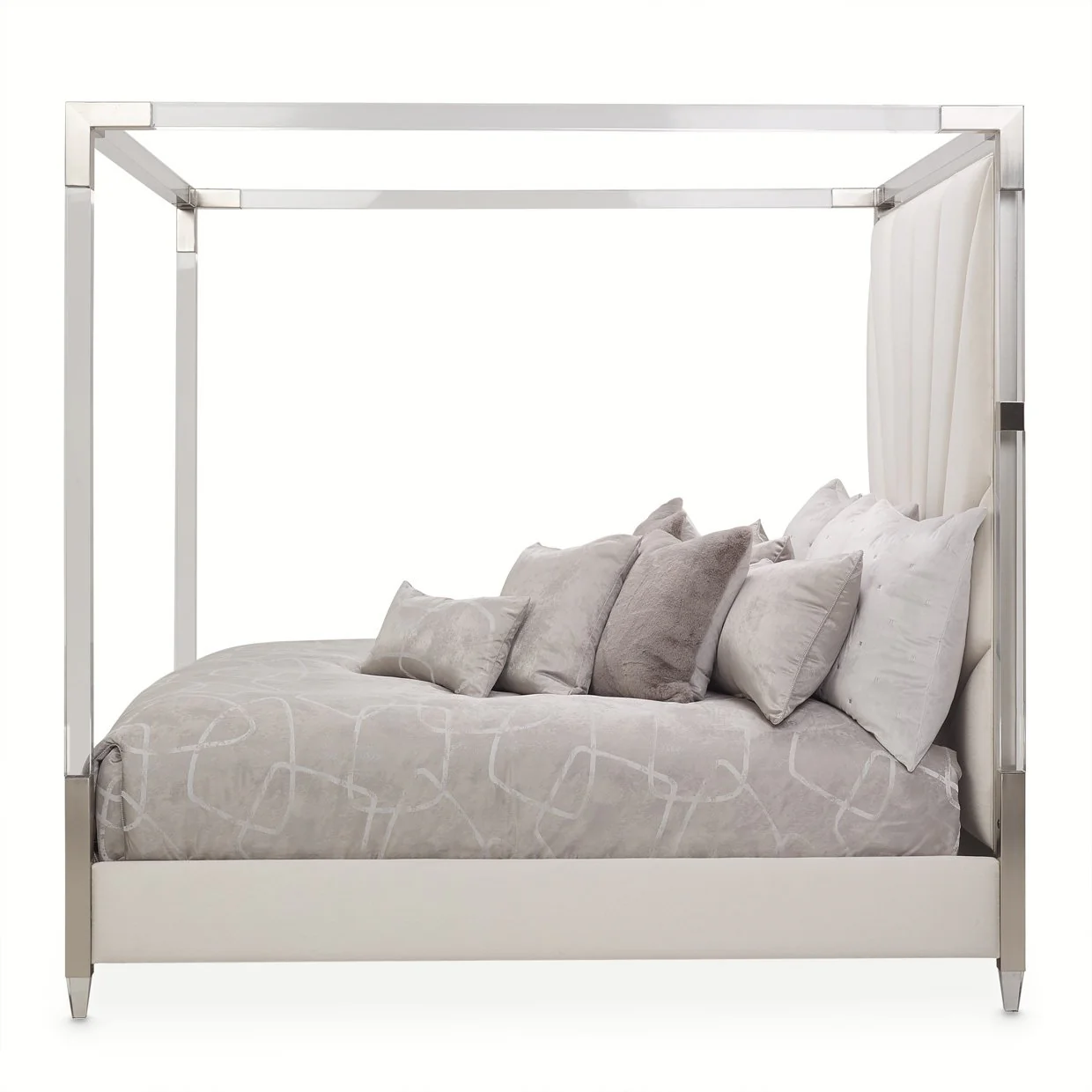 Penthouse Eastern King Canopy Bed - Ash Gray - Image 2