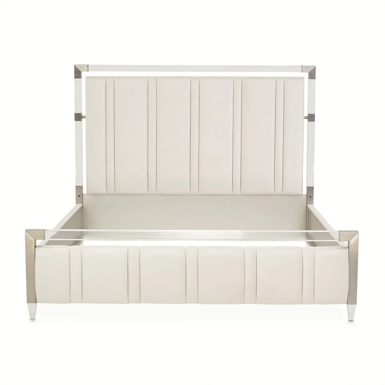 Penthouse Eastern King Short Panel Bed - Ash Gray - Image 4