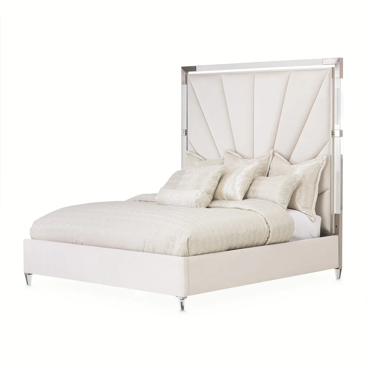 Penthouse Eastern King Tall Panel Bed - Ash Gray - Image 9