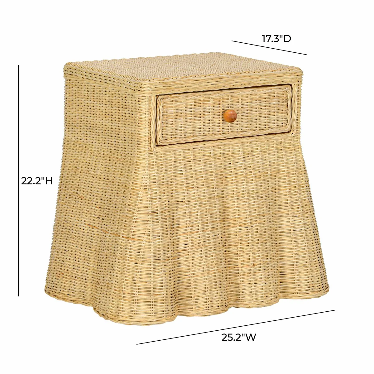 Pentra Natural Rattan Nightstand - Image 10