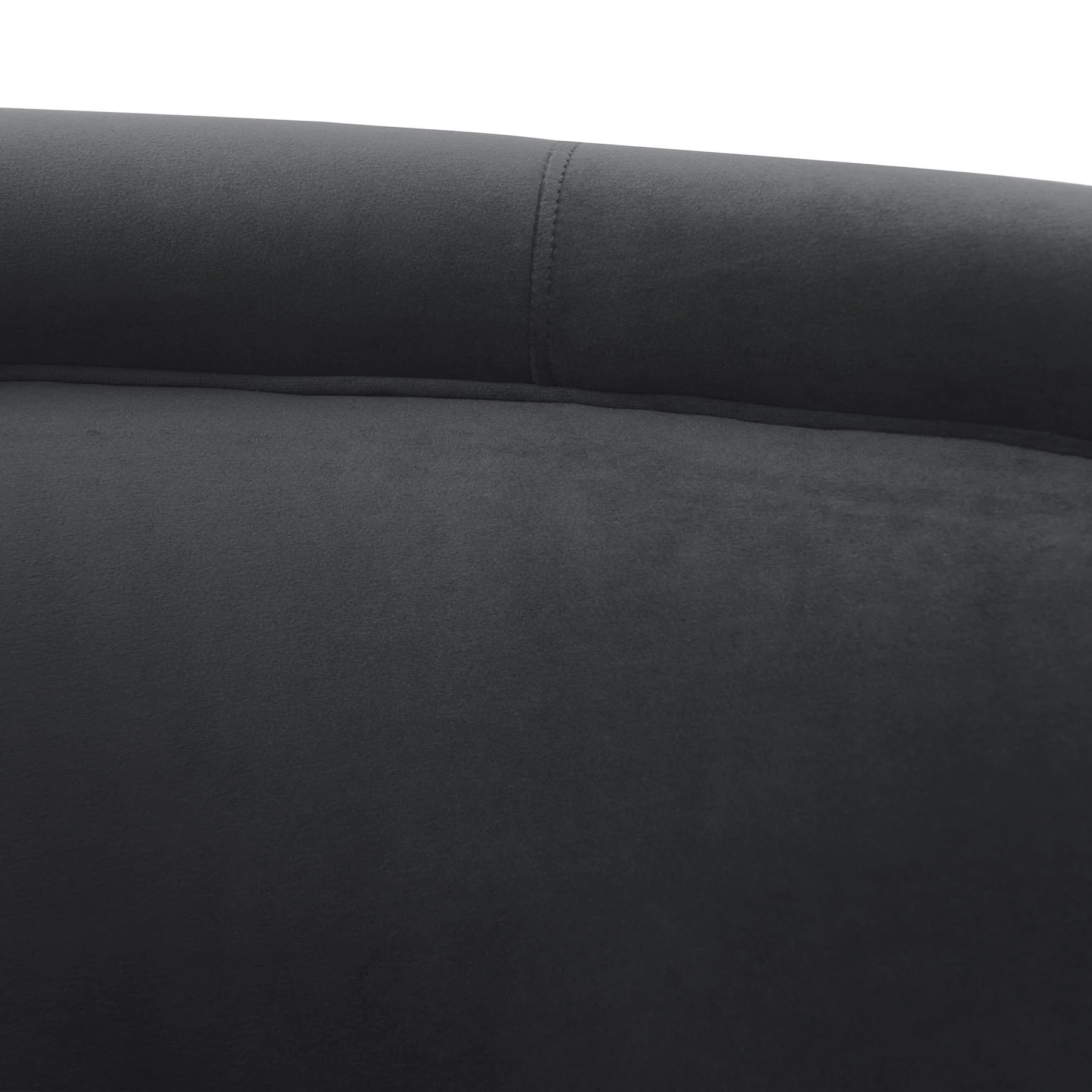 Peony Gray Fabric Upholstered Sofa Accent Chair with Brushed Gold Legs - Image 5
