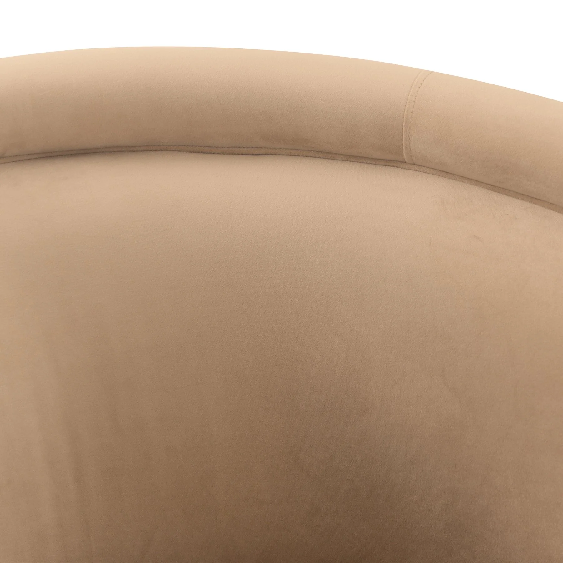 Peony Natural Fabric Upholstered Sofa Accent Chair with Brushed Gold Legs - Image 6