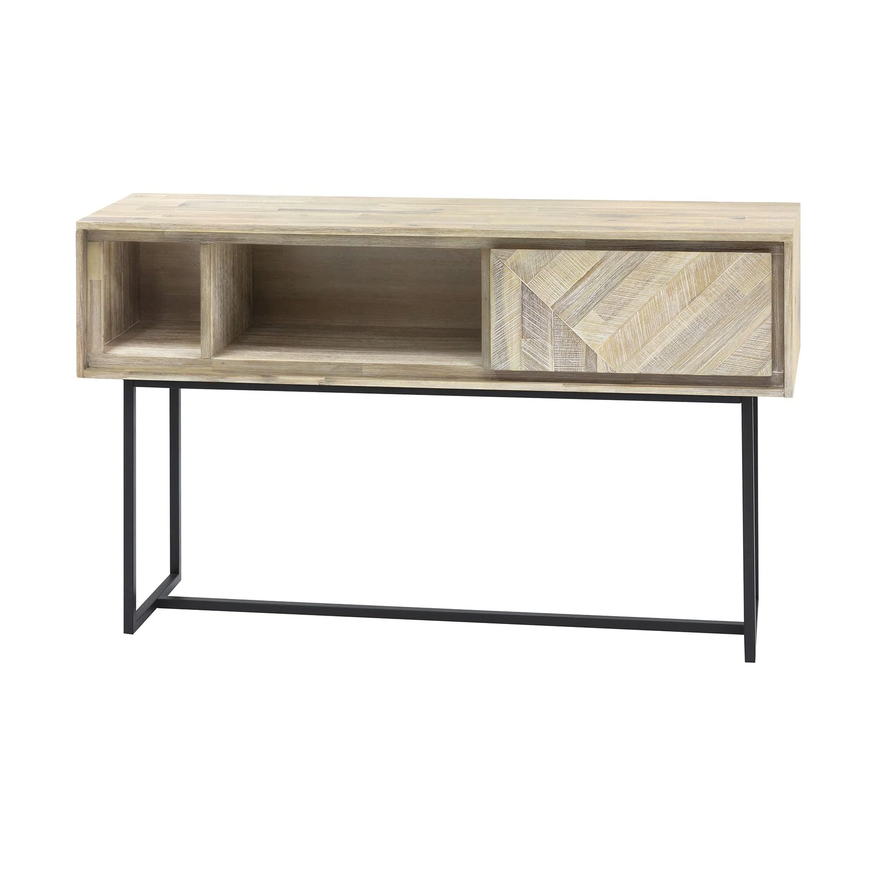 Peridot 1 Drawer Console Table in Natural Acacia Wood - Image 2