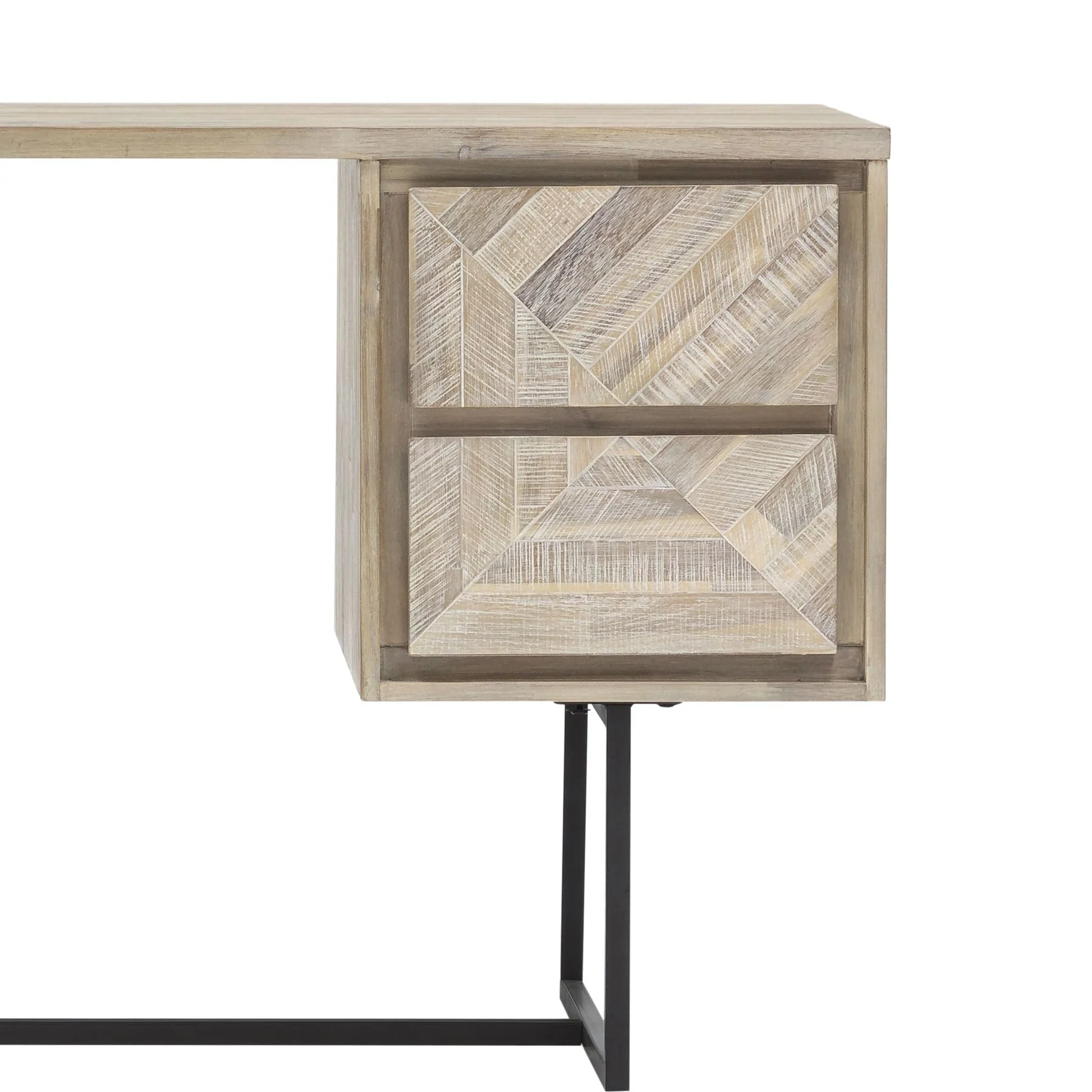 Peridot 2 Drawer Desk in Natural Acacia Wood - Image 5