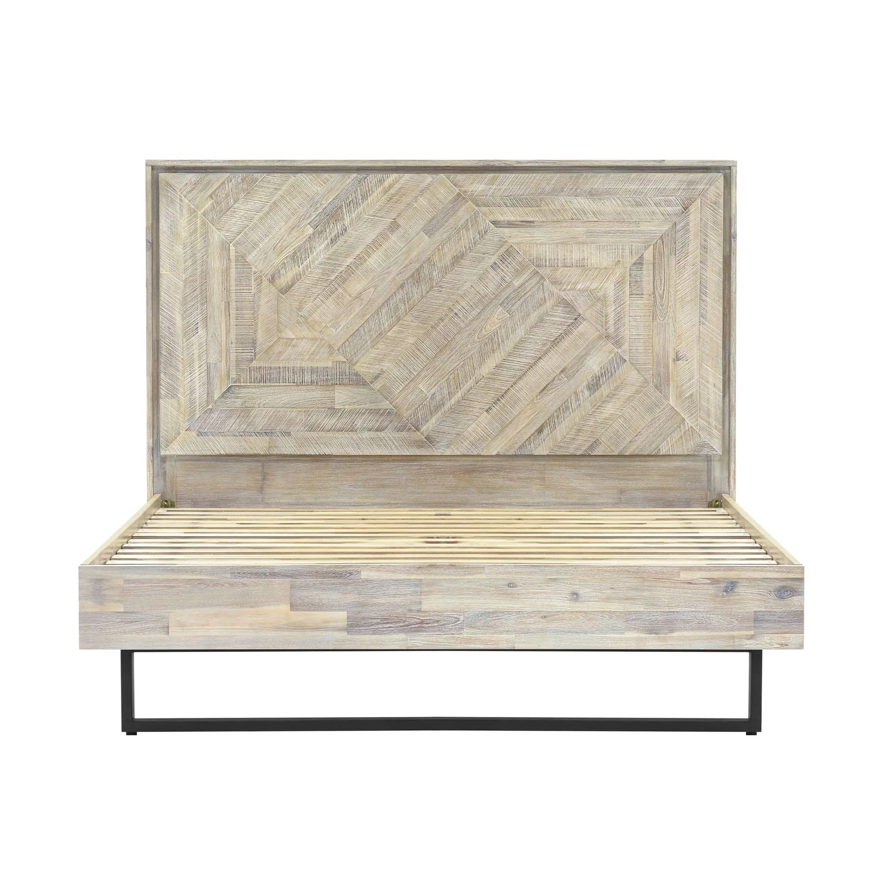Peridot 3 Piece King Bedroom Set in Natural Acacia Wood - Image 2