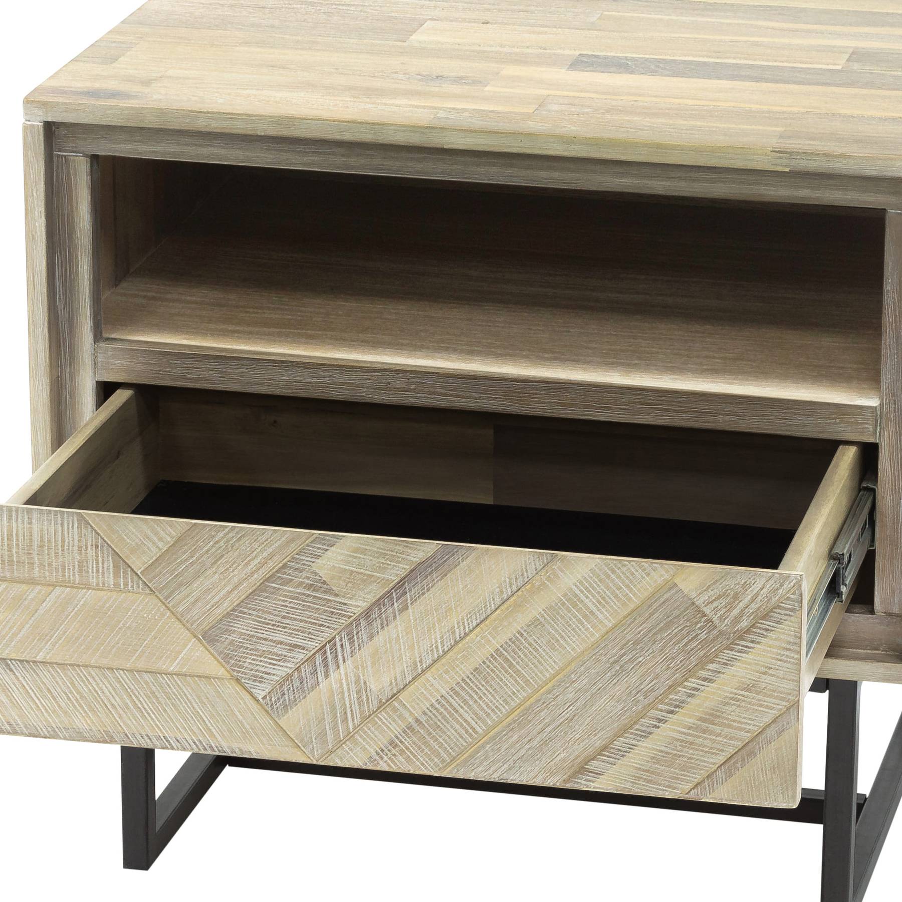 Peridot 3 Piece King Bedroom Set in Natural Acacia Wood - Image 7