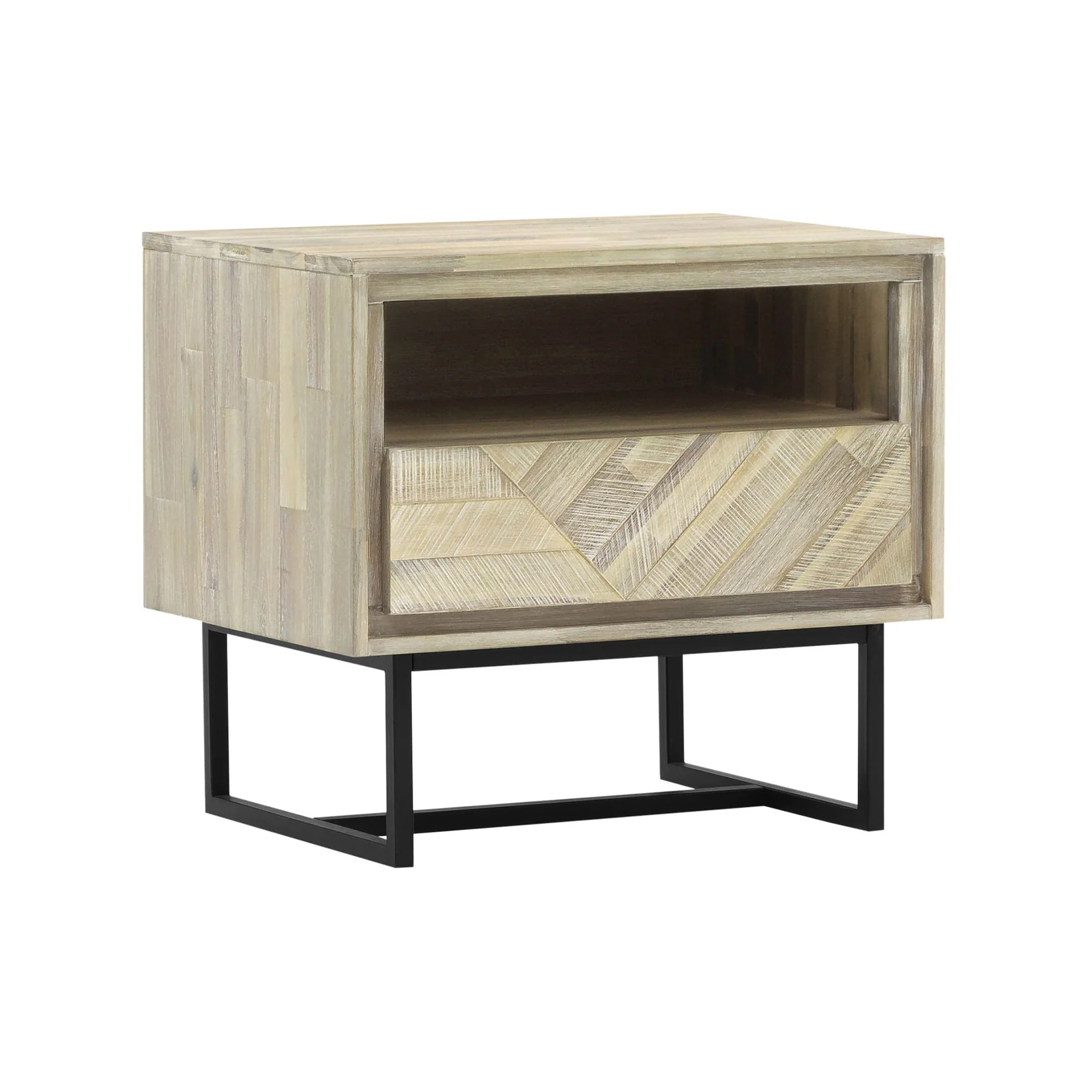 Peridot 3 Piece Queen Bedroom Set in Natural Acacia Wood - Image 4