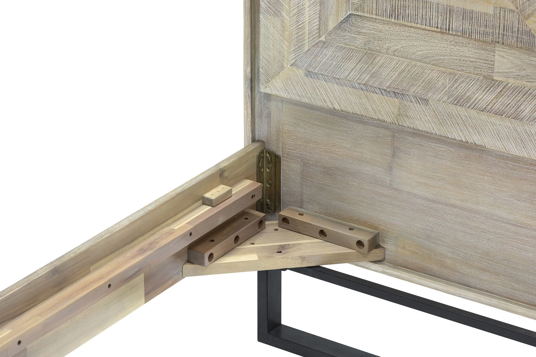 Peridot King Platform Bed Frame in Natural Acacia Wood - Image 5