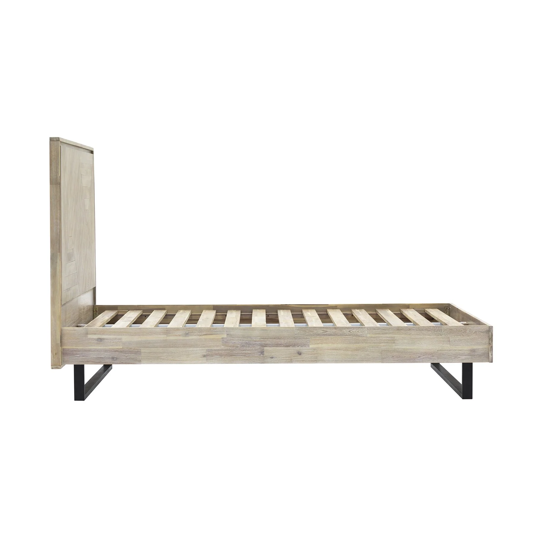 Peridot Queen Platform Bed Frame in Natural Acacia Wood - Image 3