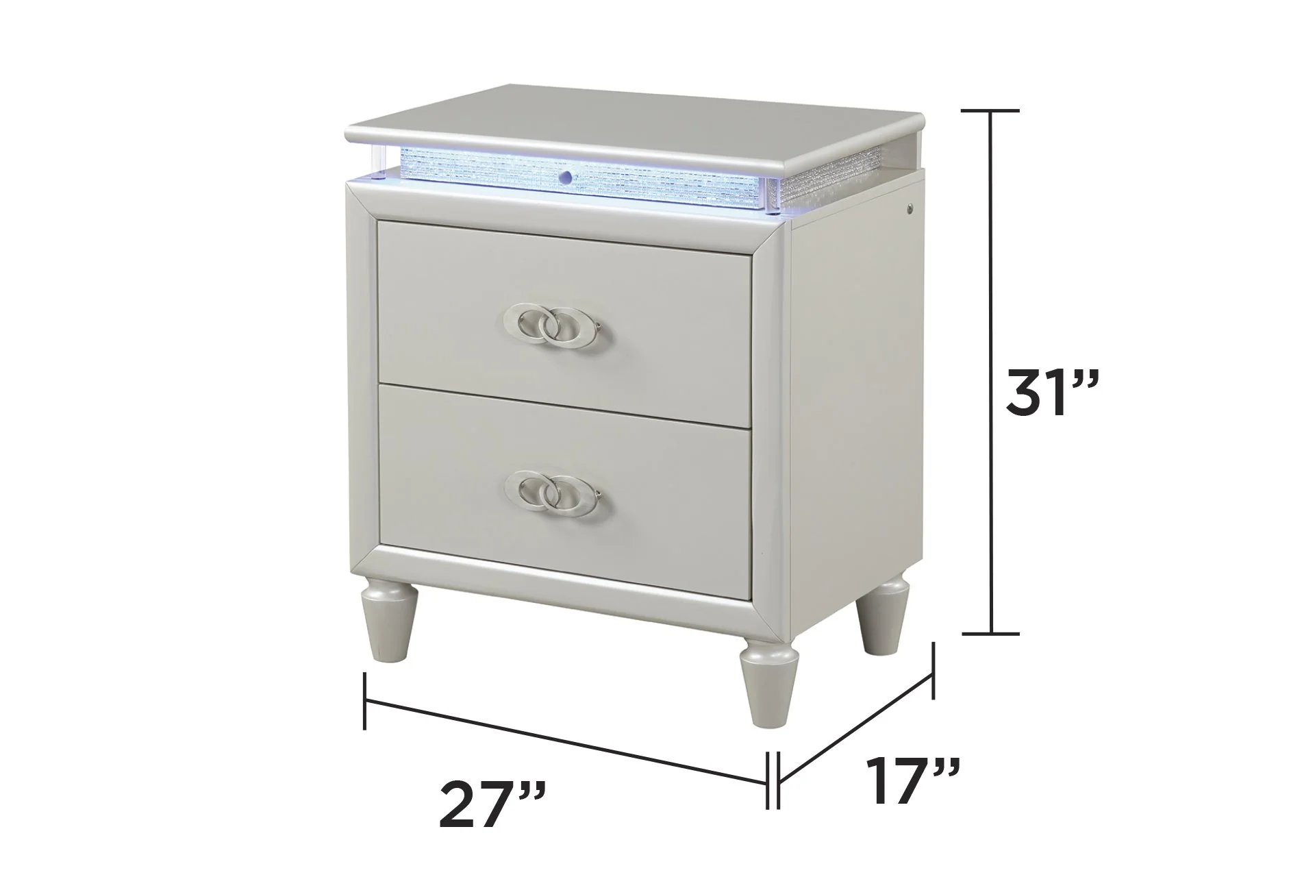 Perla Nightstand Milky White - Image 2