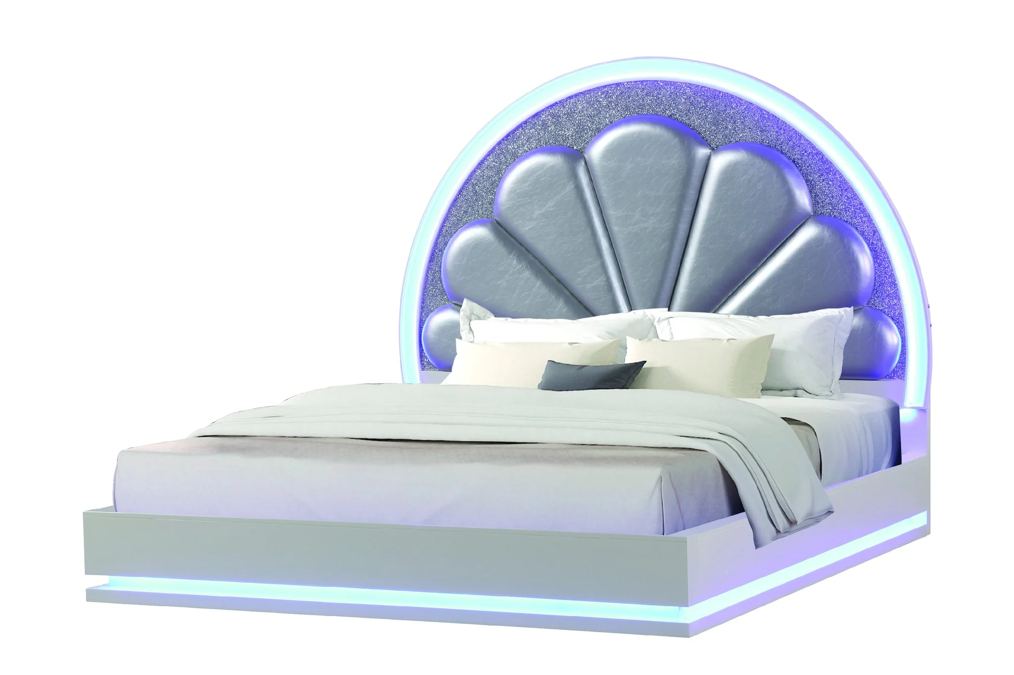 Perla Queen 4PC Bedroom set Milky White - Image 2