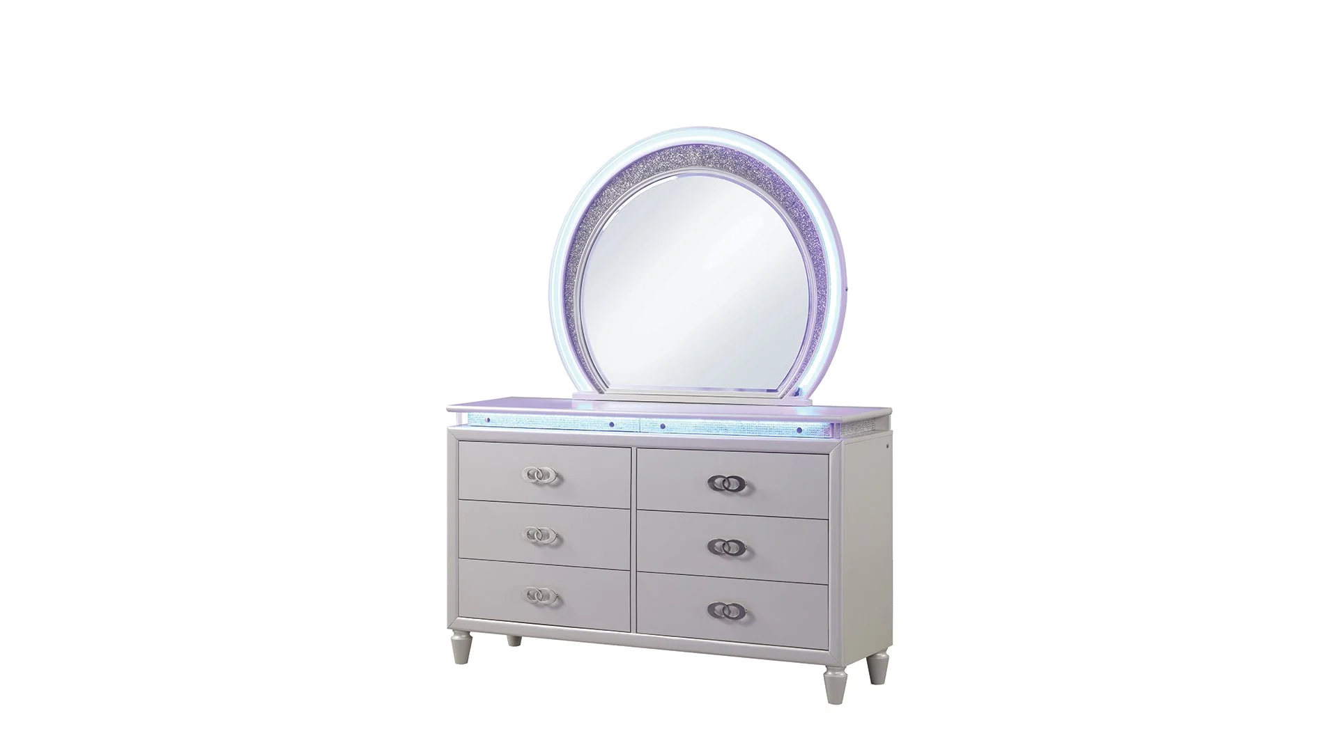 Perla Queen 4PC Bedroom set Milky White - Image 9