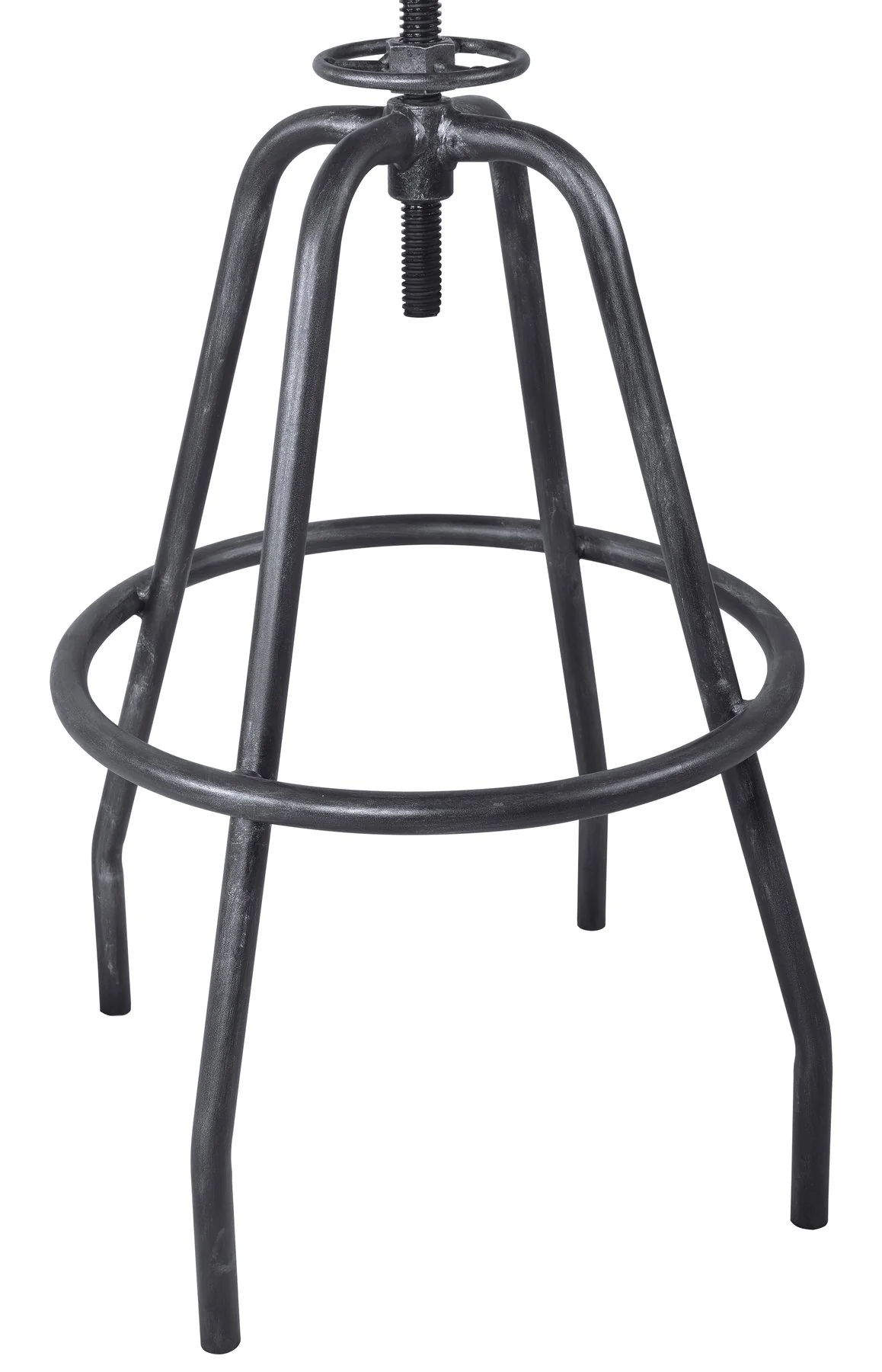 Perlo Industrial Adjustable Barstool in Industrial Gray and Pine Wood - Image 7