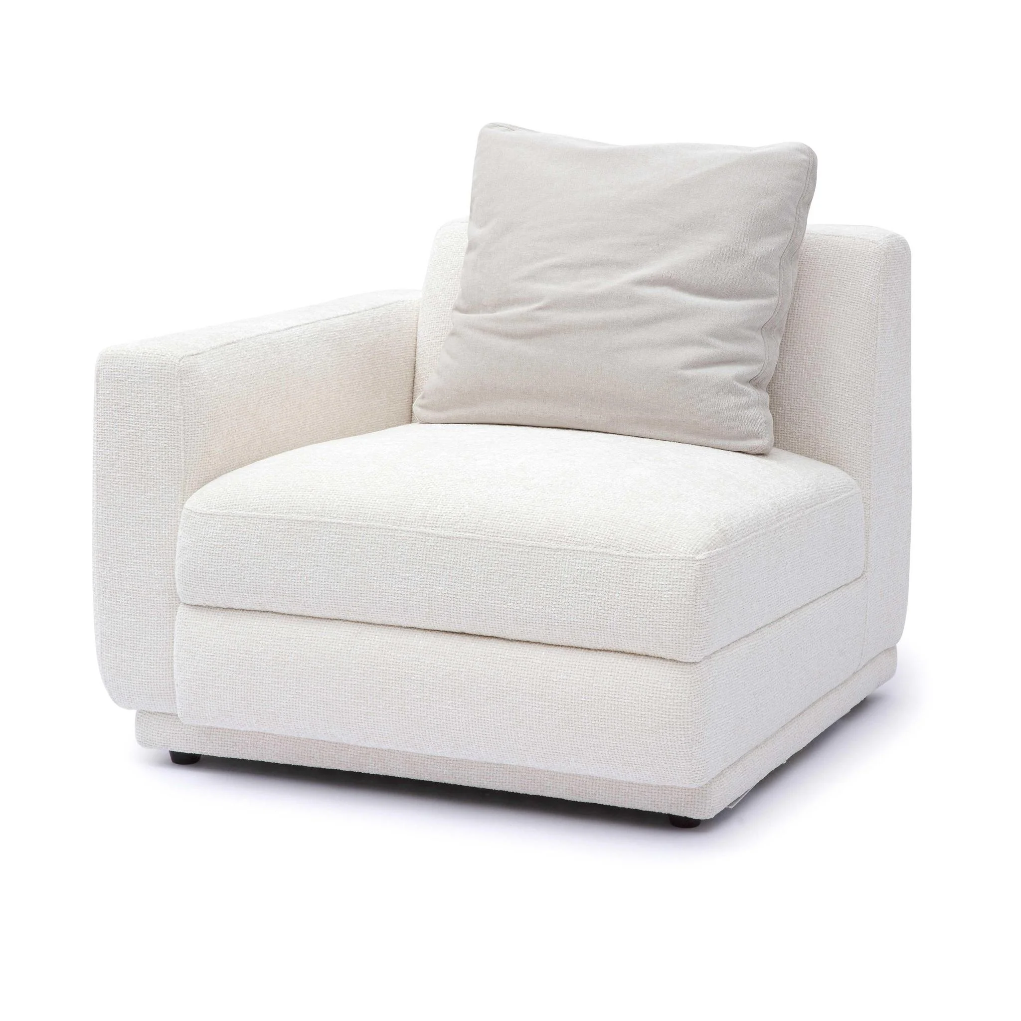 Perry Cream Chenille Modular LAF Corner Chair - Image 2