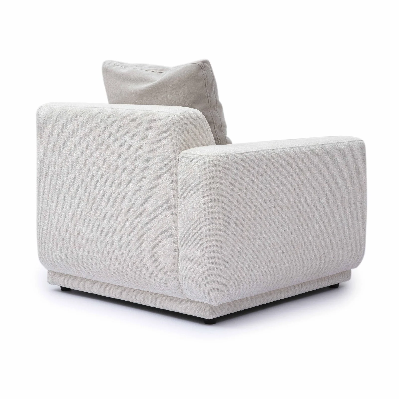 Perry Cream Chenille Modular LAF Corner Chair - Image 4
