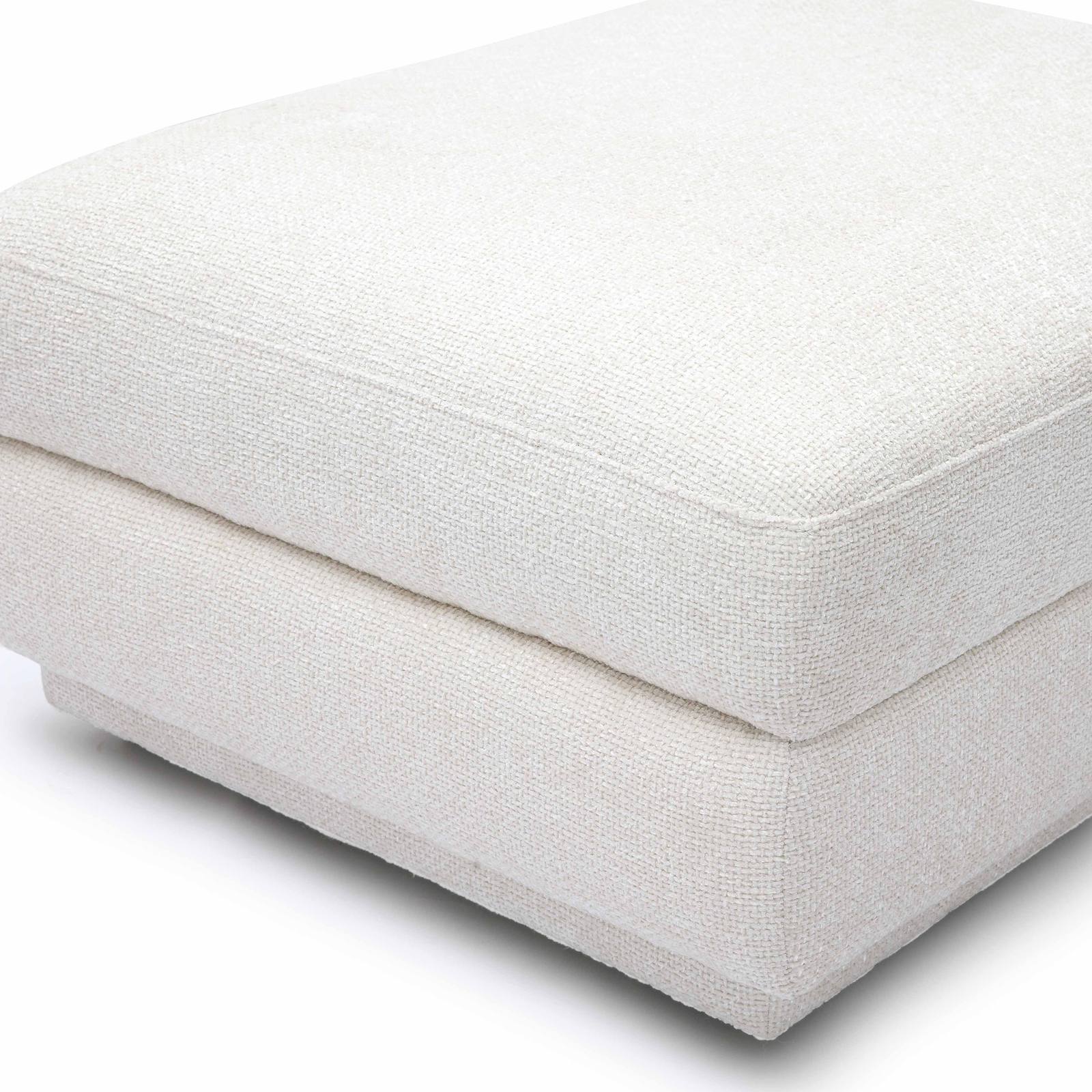 Perry Cream Chenille Modular Ottoman - Image 5