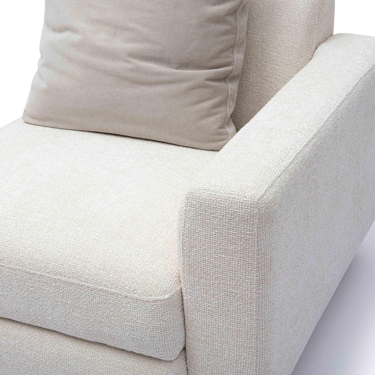 Perry Cream Chenille Modular RAF Corner Chair - Image 4
