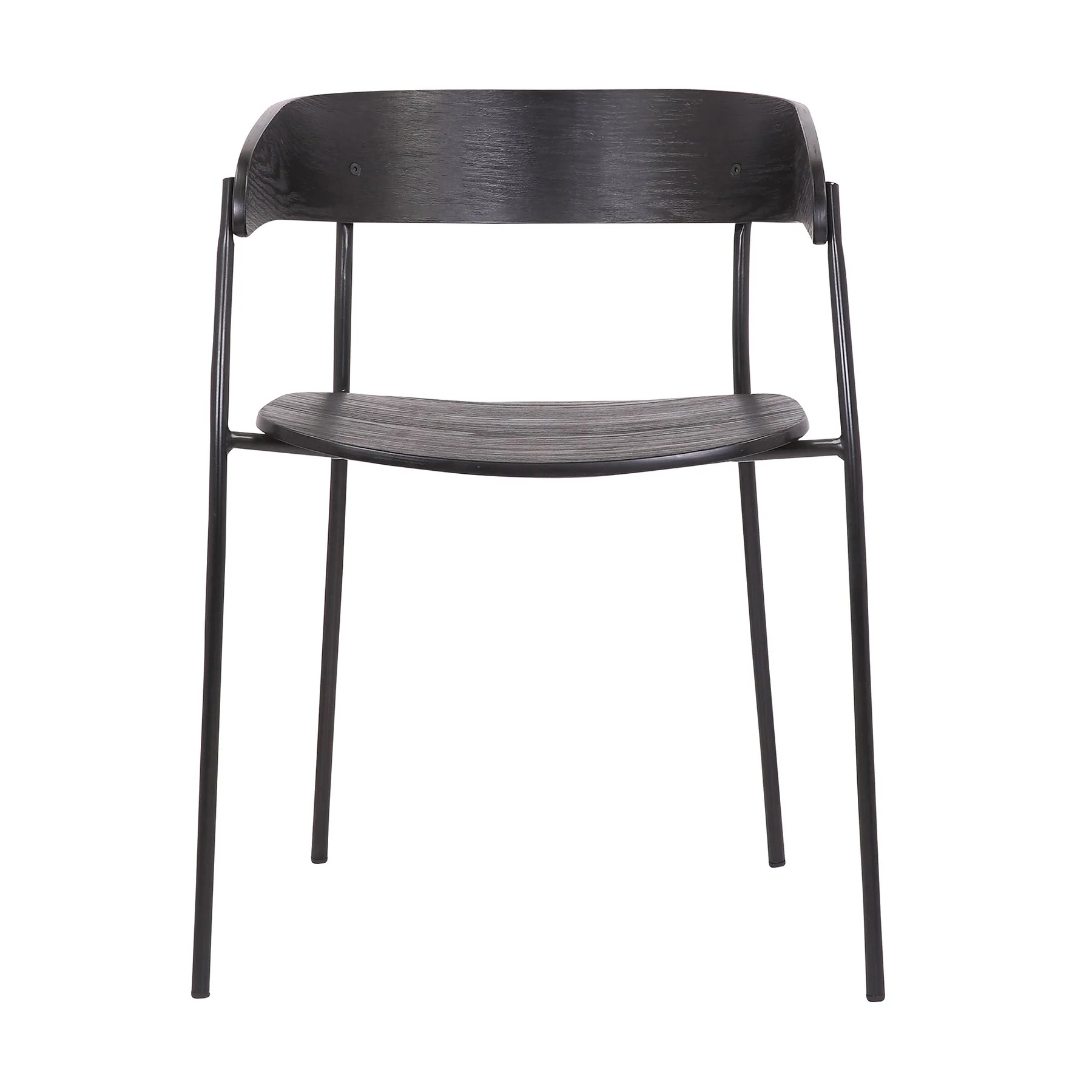 Perry Wood and Metal Modern Dining Room Chairs Set of 2 - Image 3