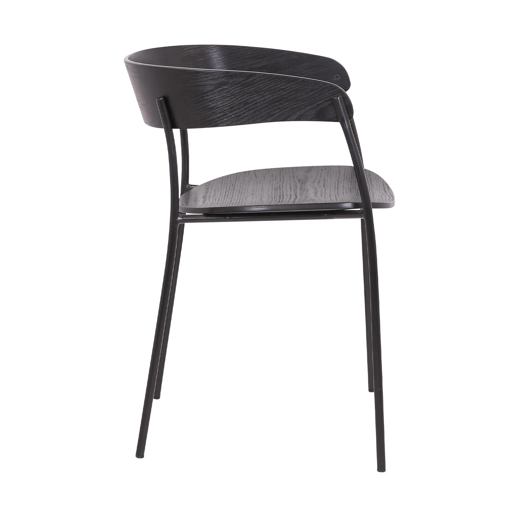 Perry Wood and Metal Modern Dining Room Chairs Set of 2 - Image 4