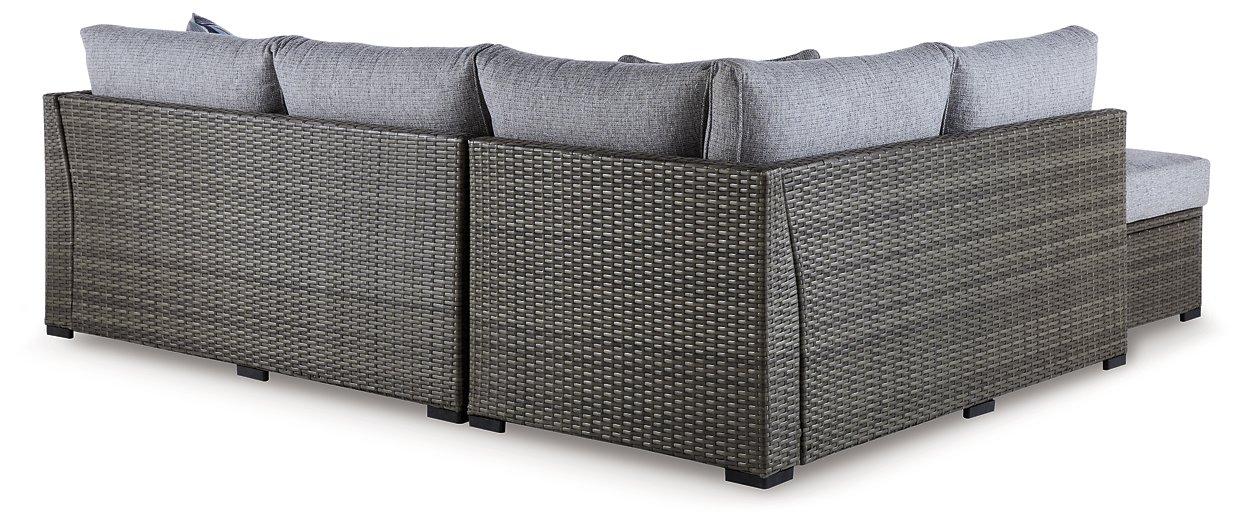 Petal Road Outdoor Loveseat Sectional/Ottoman/Table Set (Set of 4) - Image 7