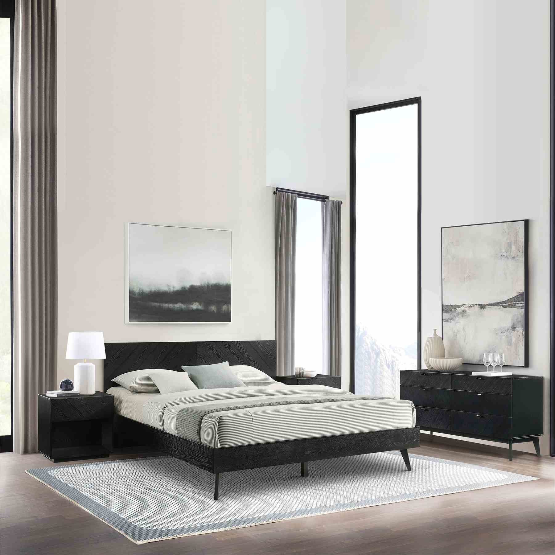 Petra 6 Drawer Wood Dresser in Black Finish - Image 12