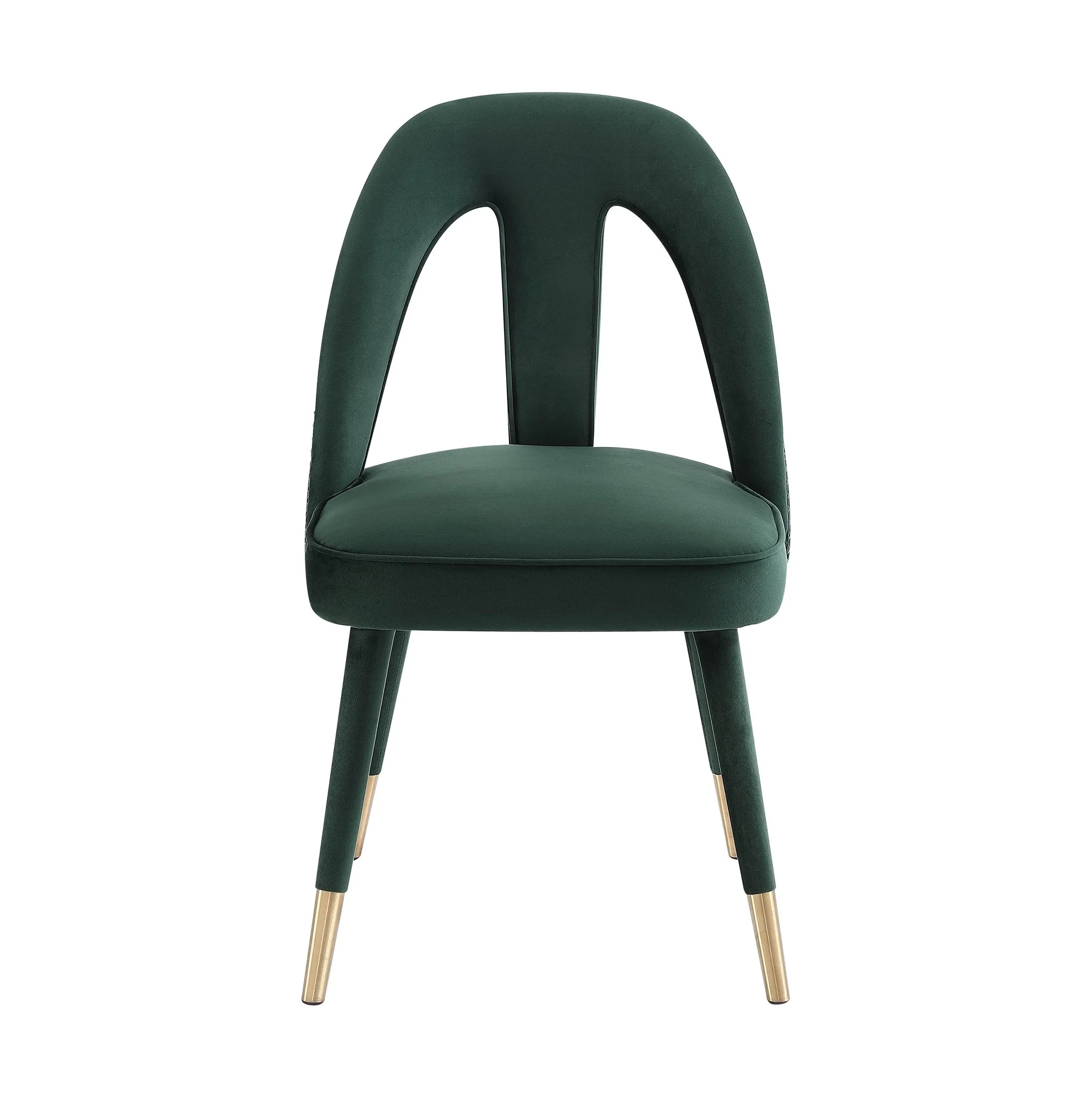 Petra Forest Green Velvet Side Chair - Image 4