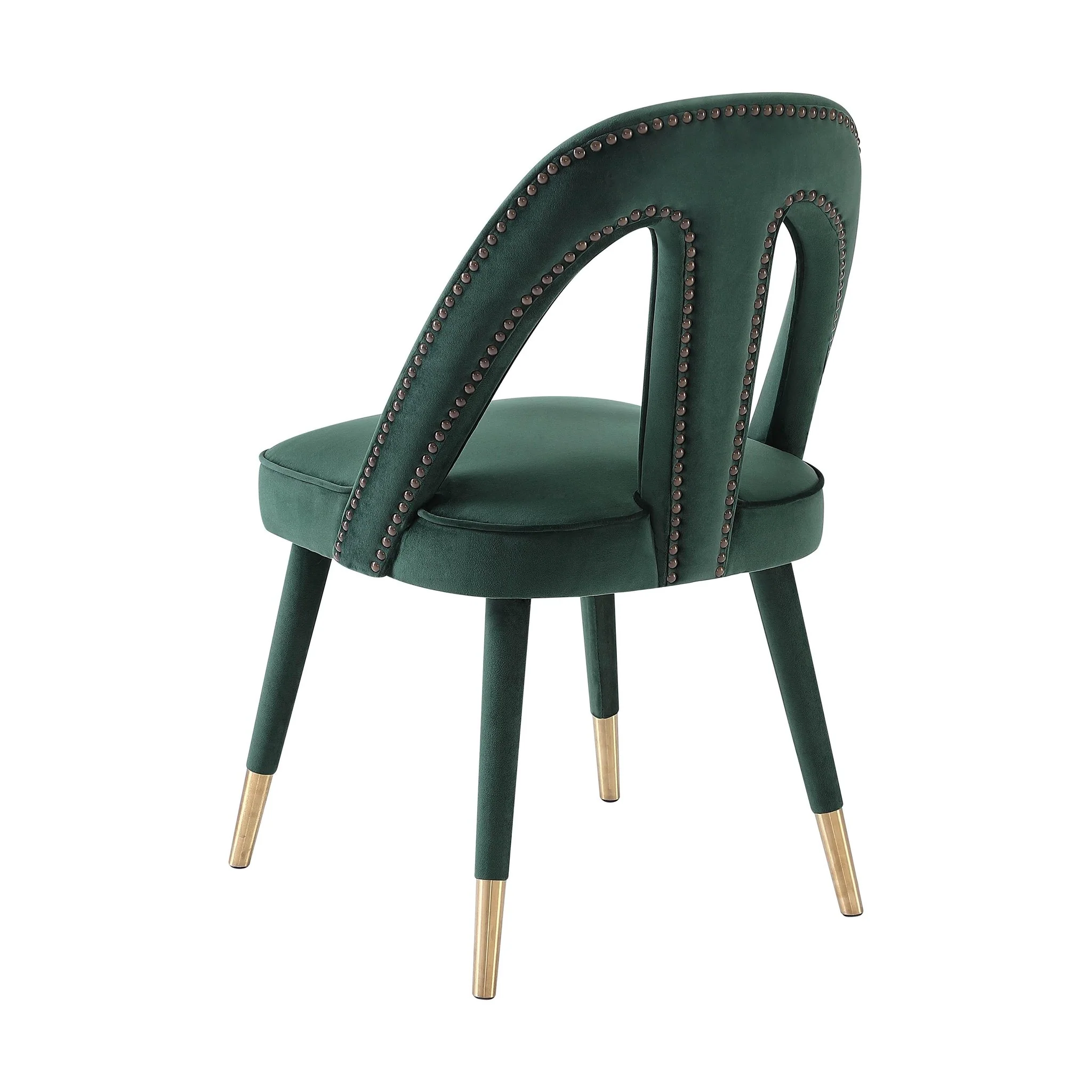 Petra Forest Green Velvet Side Chair - Image 5