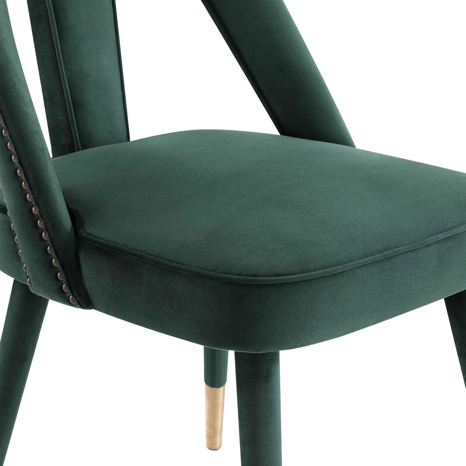 Petra Forest Green Velvet Side Chair - Image 6