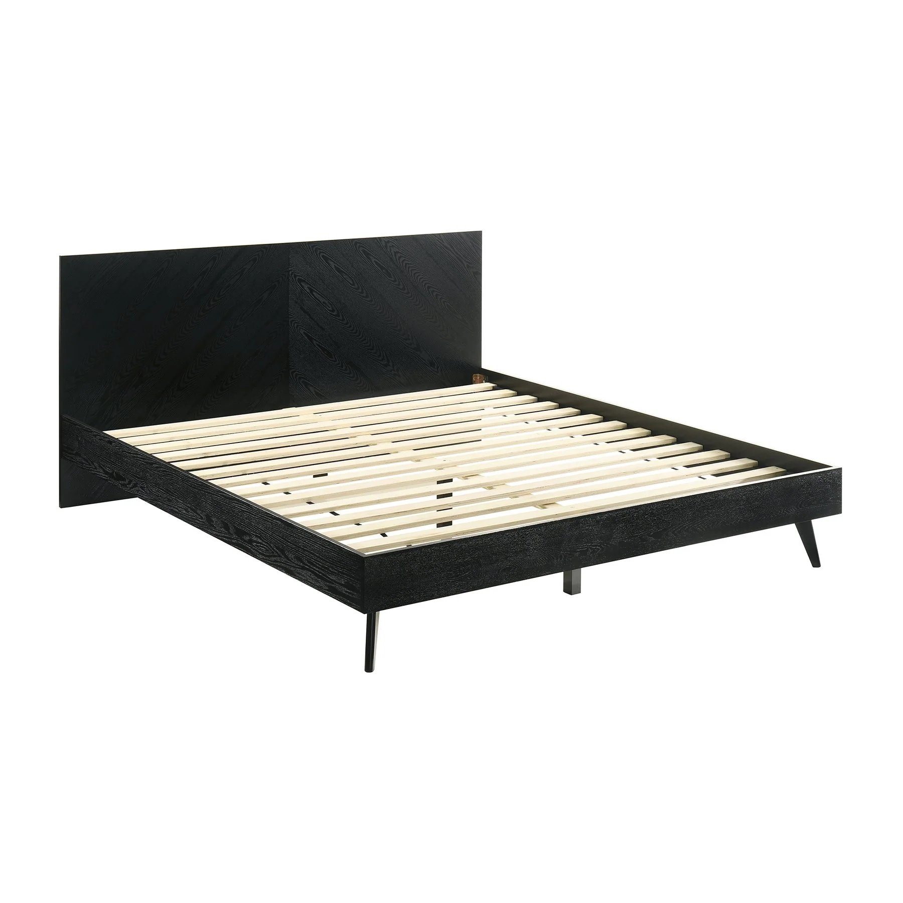 Petra King 3 Piece Wood Bedroom Set in Black Finish - Image 2