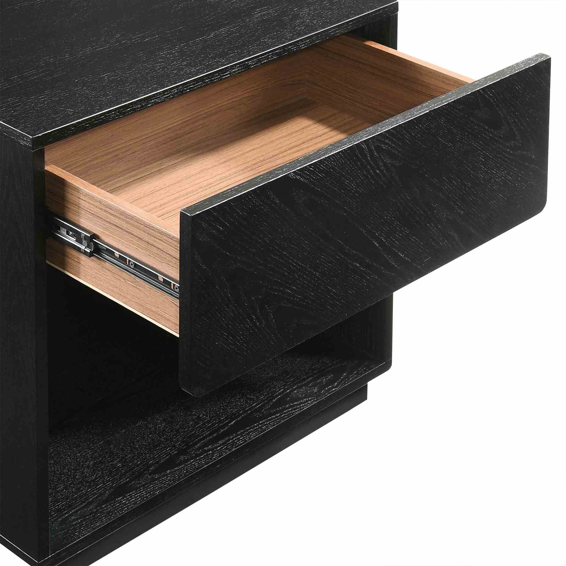 Petra King 3 Piece Wood Bedroom Set in Black Finish - Image 8