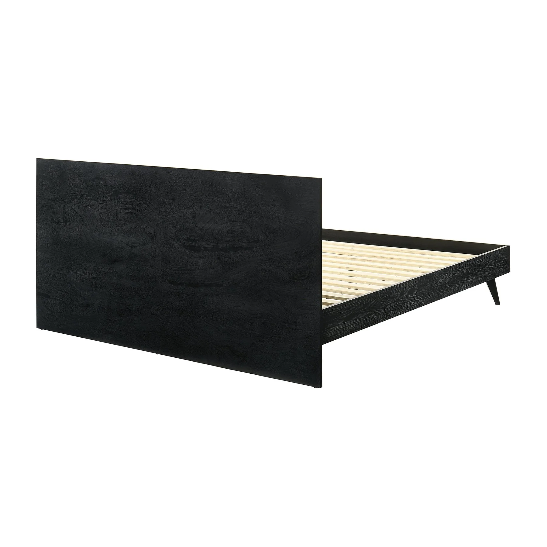 Petra King 4 Piece Wood Bedroom Set in Black Finish - Image 3