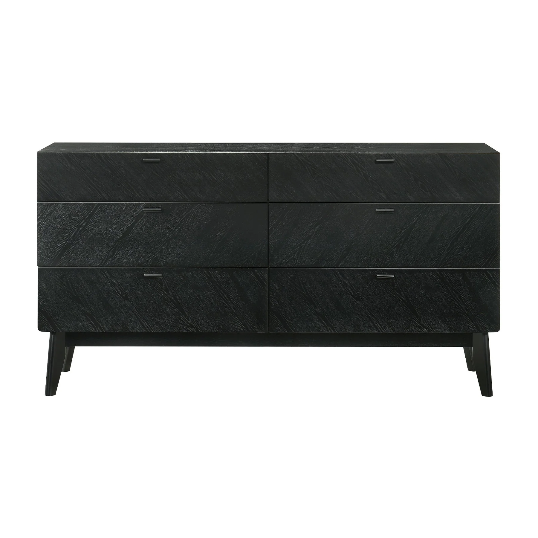 Petra King 4 Piece Wood Bedroom Set in Black Finish - Image 4