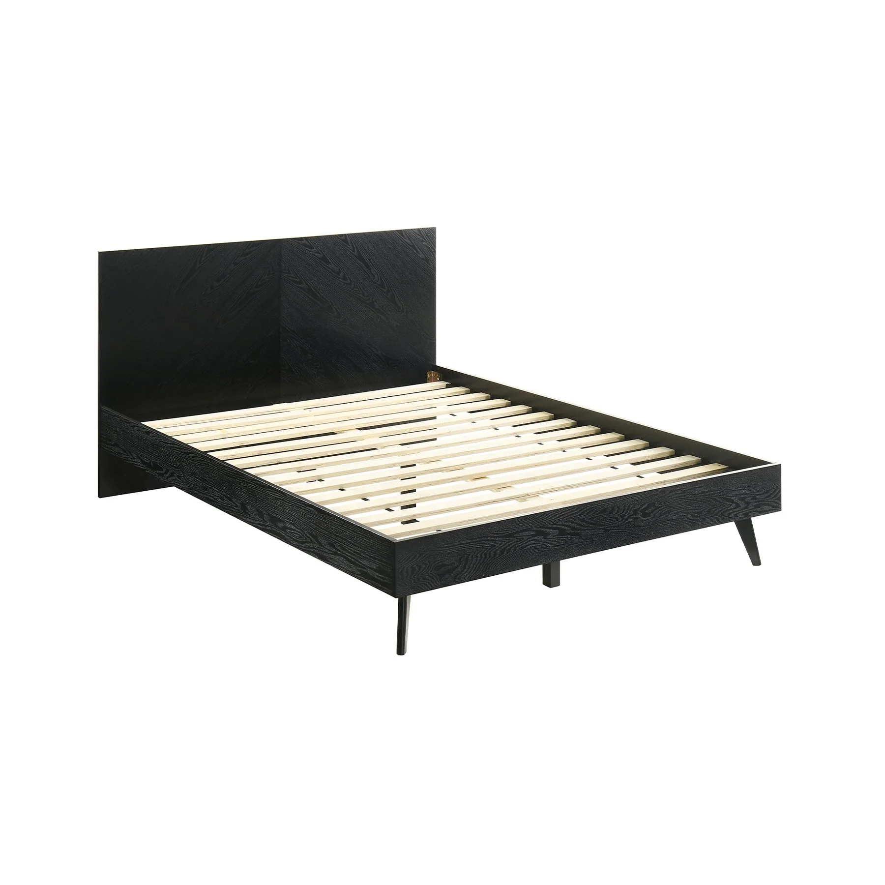 Petra Queen 4 Piece Wood Bedroom Set in Black Finish - Image 2