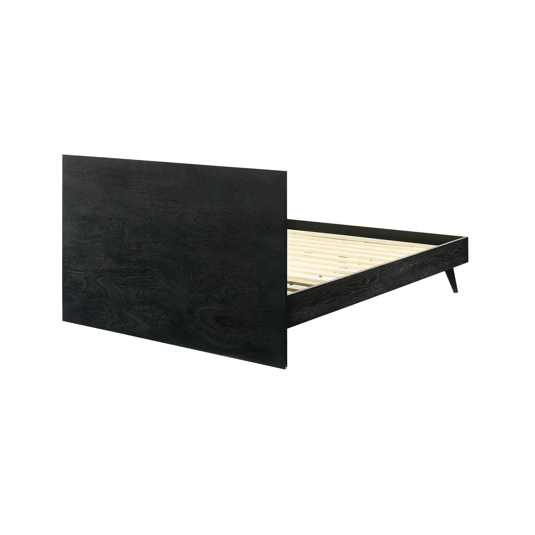 Petra Queen 4 Piece Wood Bedroom Set in Black Finish - Image 3