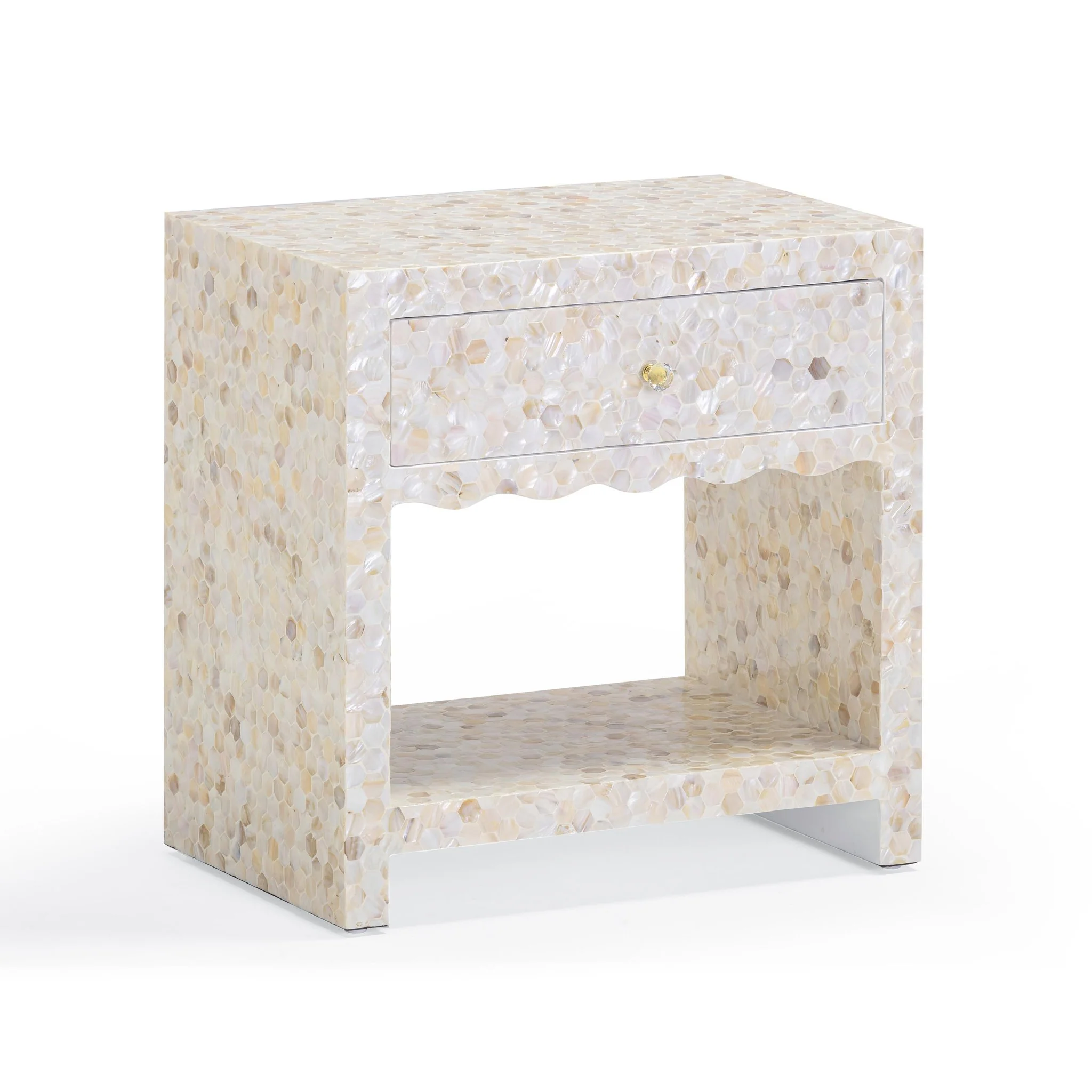 Piara Natural Mother of Pearl Inlaid Nightstand - Image 3